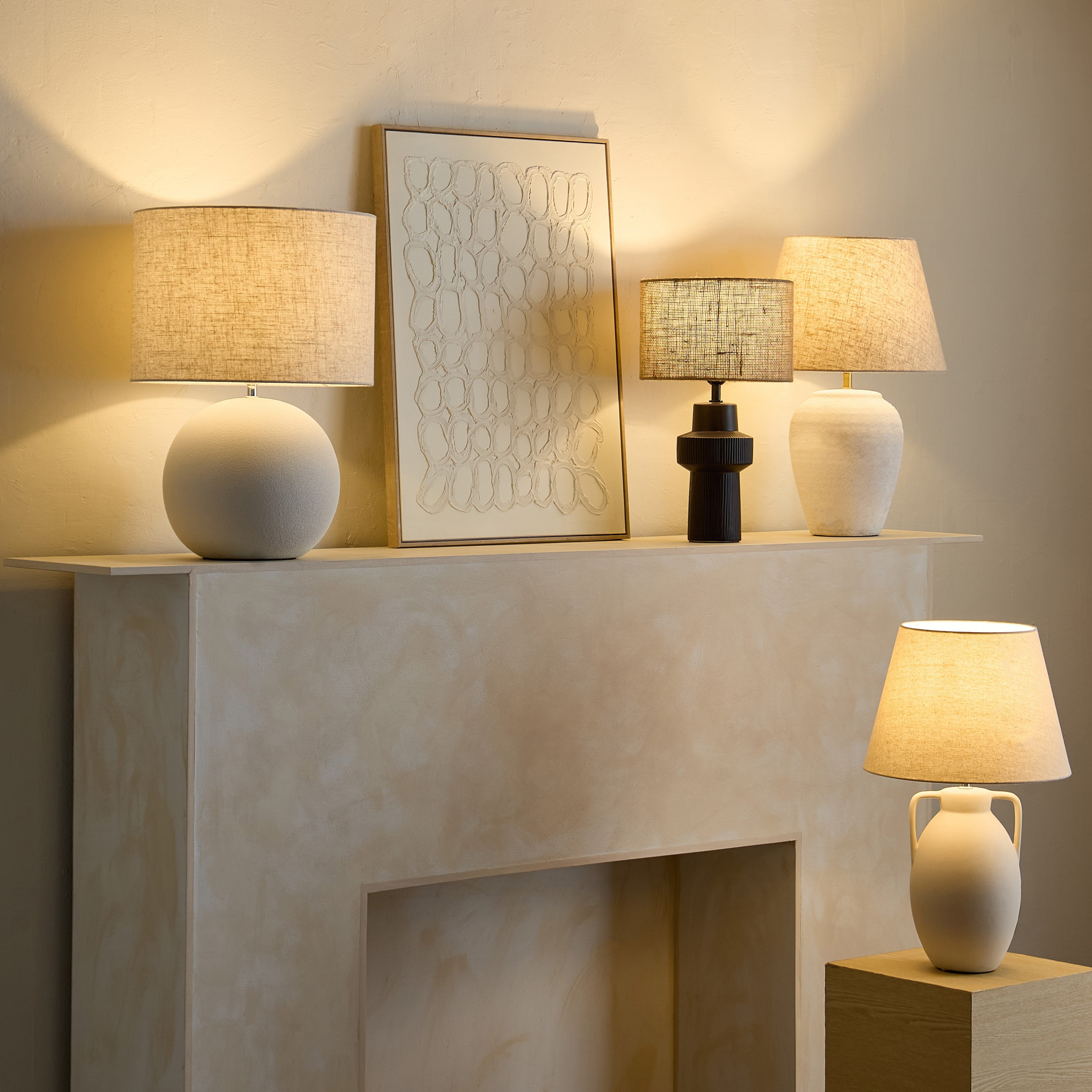 Emzie Table Lamp with Linen Shade - 43 cm-hbxlivingroom-lighting-tablelamps-image-10