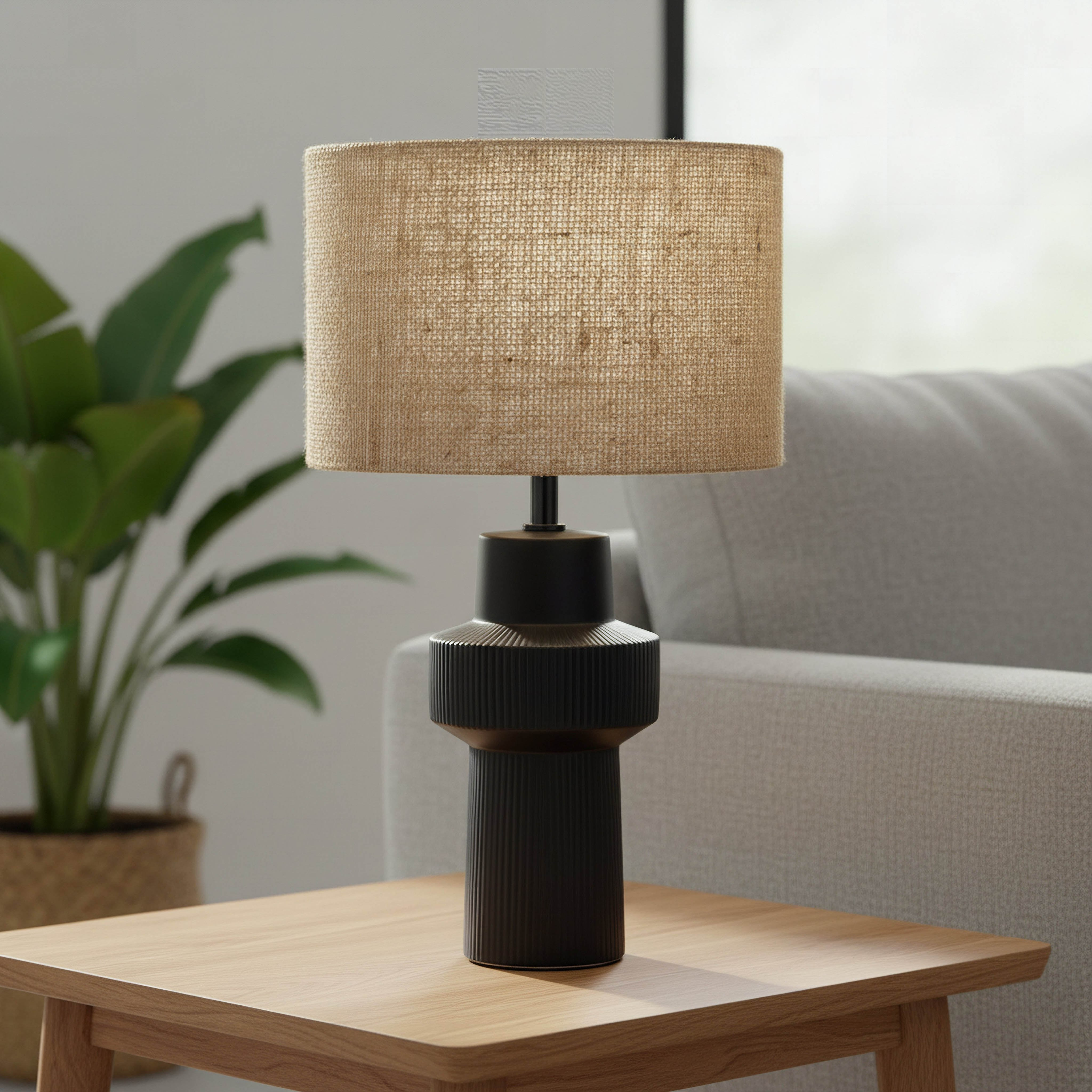 Emzie Table Lamp with Linen Shade - 43 cm-hbxlivingroom-lighting-tablelamps-image-1