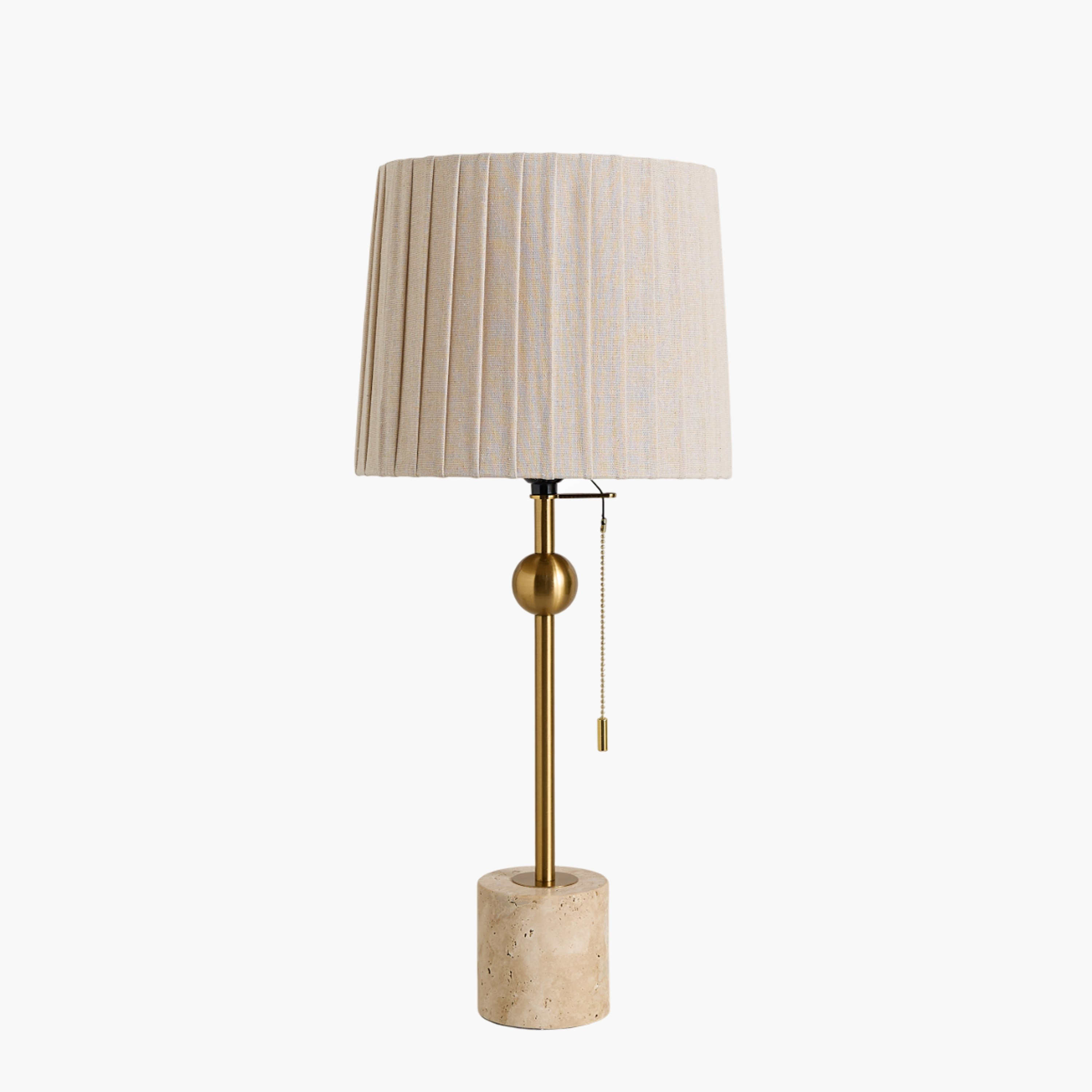 مصباح طاولة من الترافرتين والمعدن بغطاء بكسرات وسلسلة سحب من زيستون – 62 سم-hbxlivingroom-lighting-tablelamps-image-6