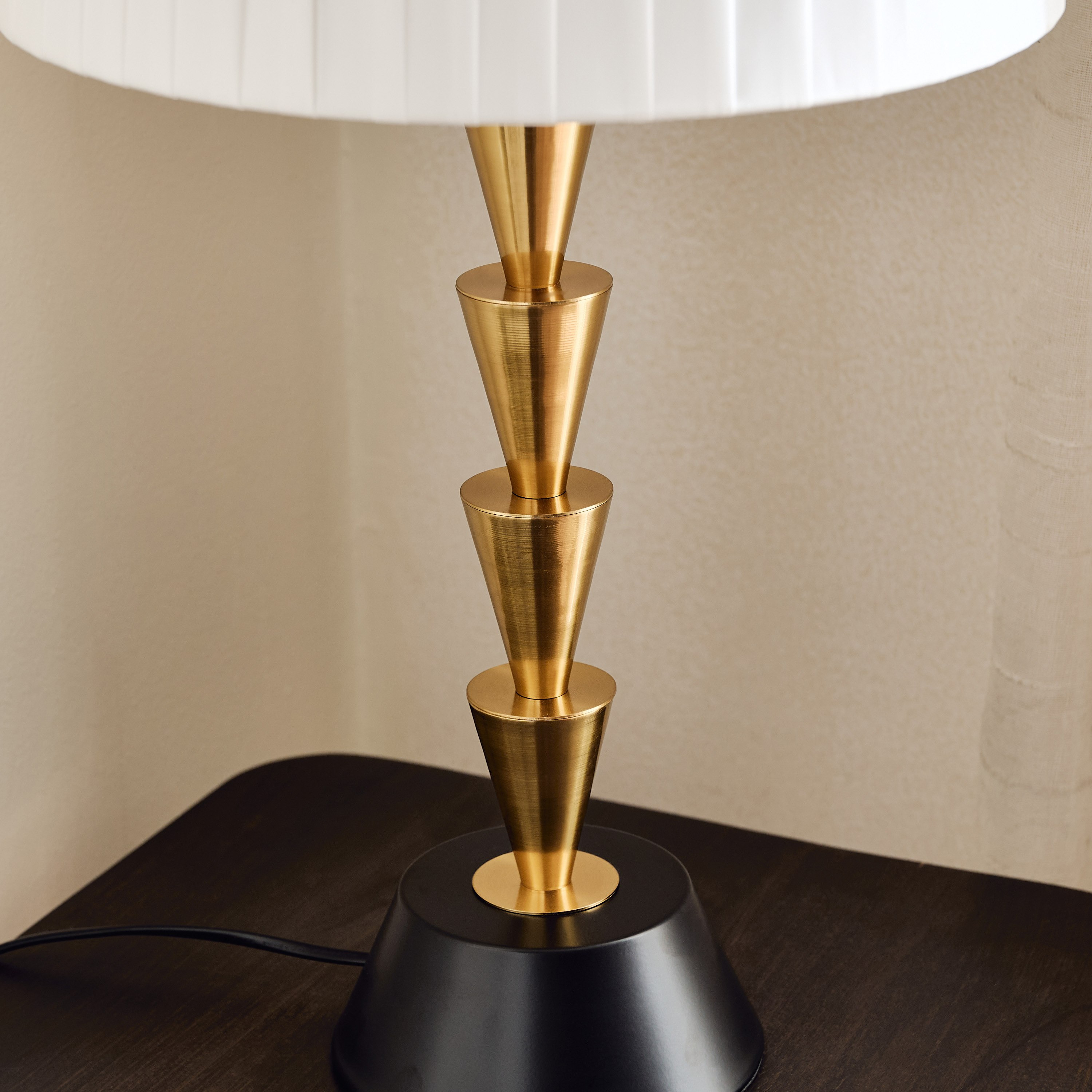 Zeston Metal Table Lamp with Pleated Shade - 59 cm-hbxlivingroom-lighting-tablelamps-image-9