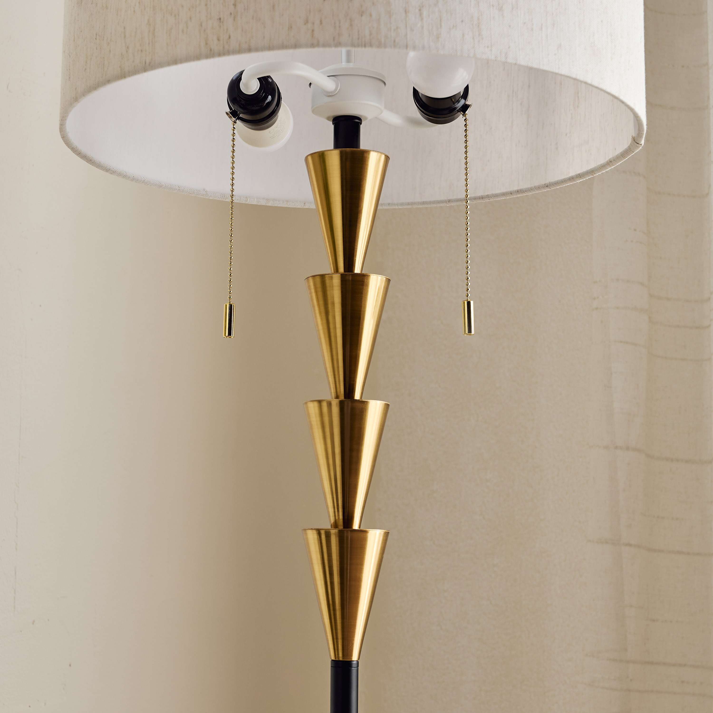Zeston Metal Floor Lamp with Drum Shade - 158 cm-hbxhomeware-hbxdecorandfurnishings-image-4