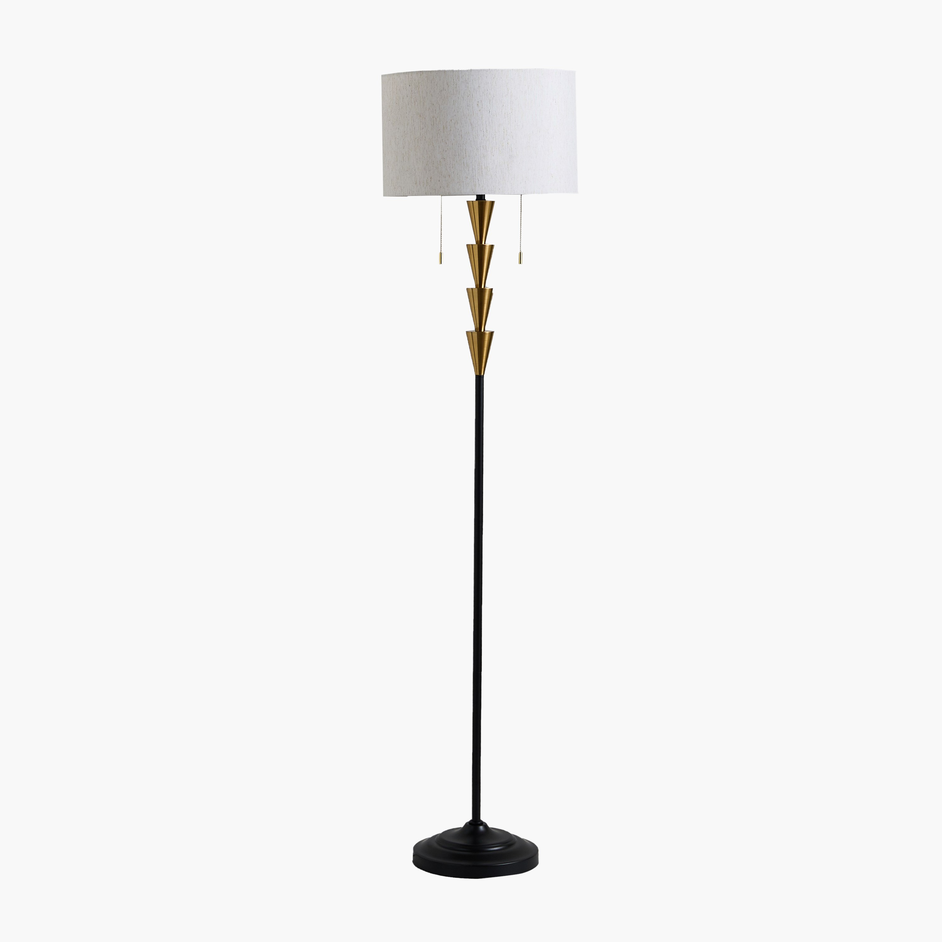 Zeston Metal Floor Lamp with Drum Shade - 158 cm-hbxhomeware-hbxdecorandfurnishings-image-6