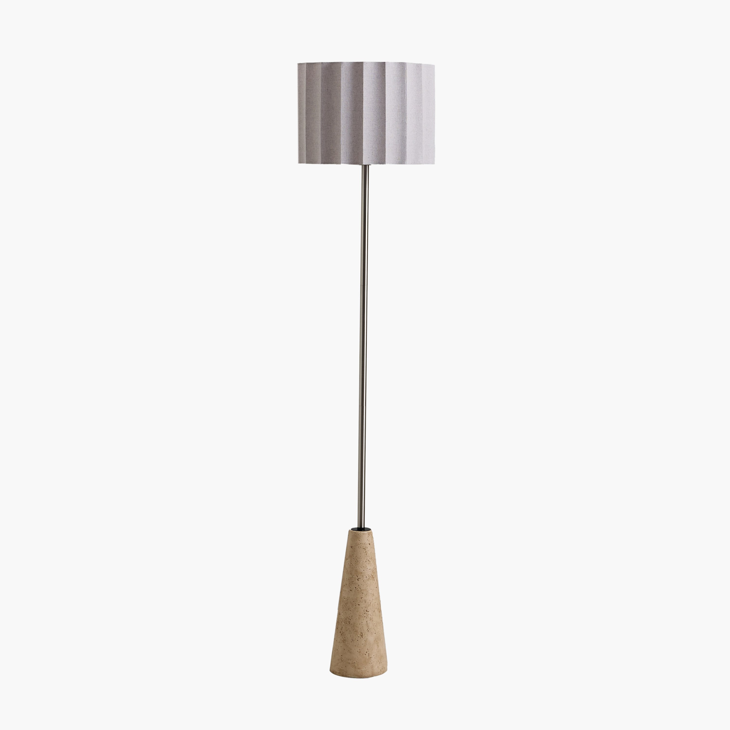 مصباح أرضية من المعدن والبوليريسين بغطاء بطيّات من زيستون - 151 سم-hbxhomeware-hbxdecorandfurnishings-image-5