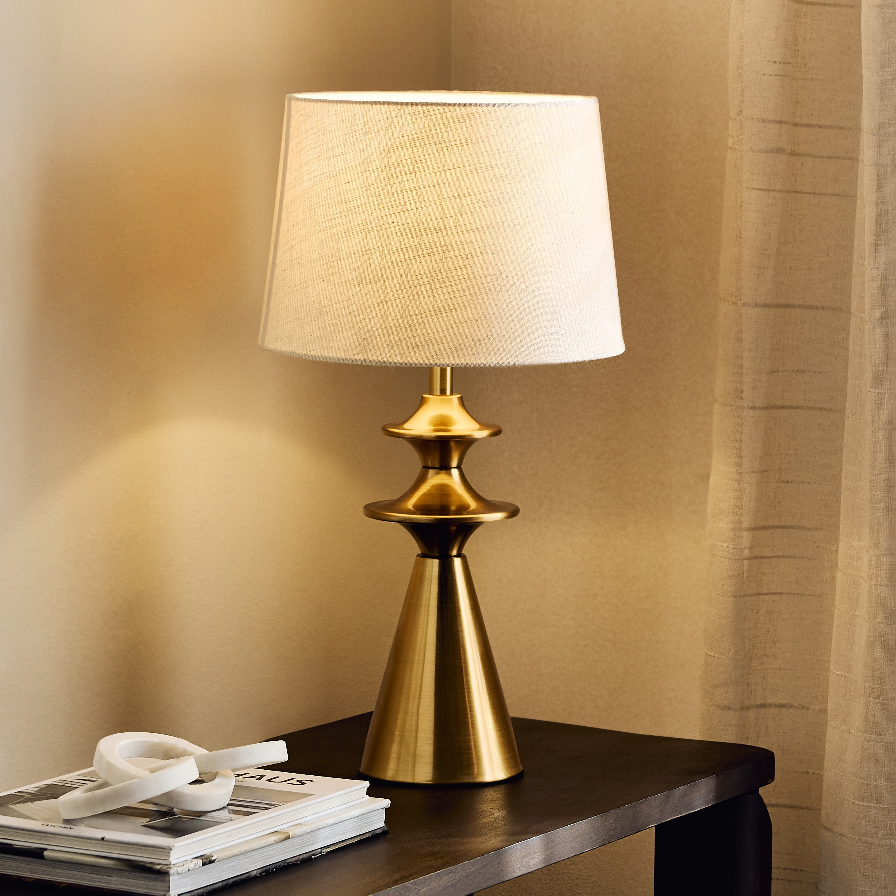 Zeston Metal Table Lamp with Linen Shade - 56 cm-hbxlivingroom-lighting-tablelamps-image-6