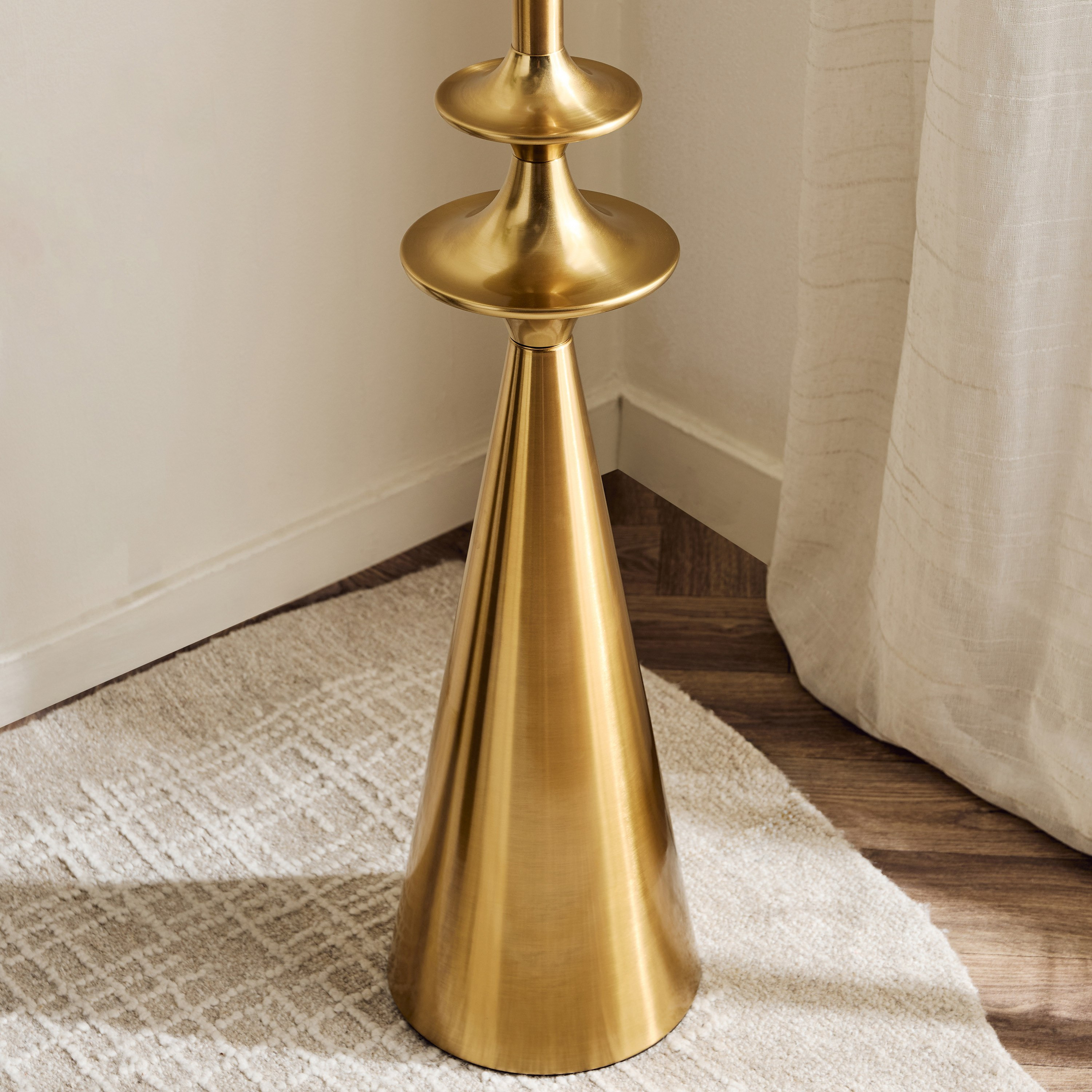 Zeston Metal Floor Lamp with Linen Shade - 140 cm-hbxhomeware-hbxdecorandfurnishings-image-4
