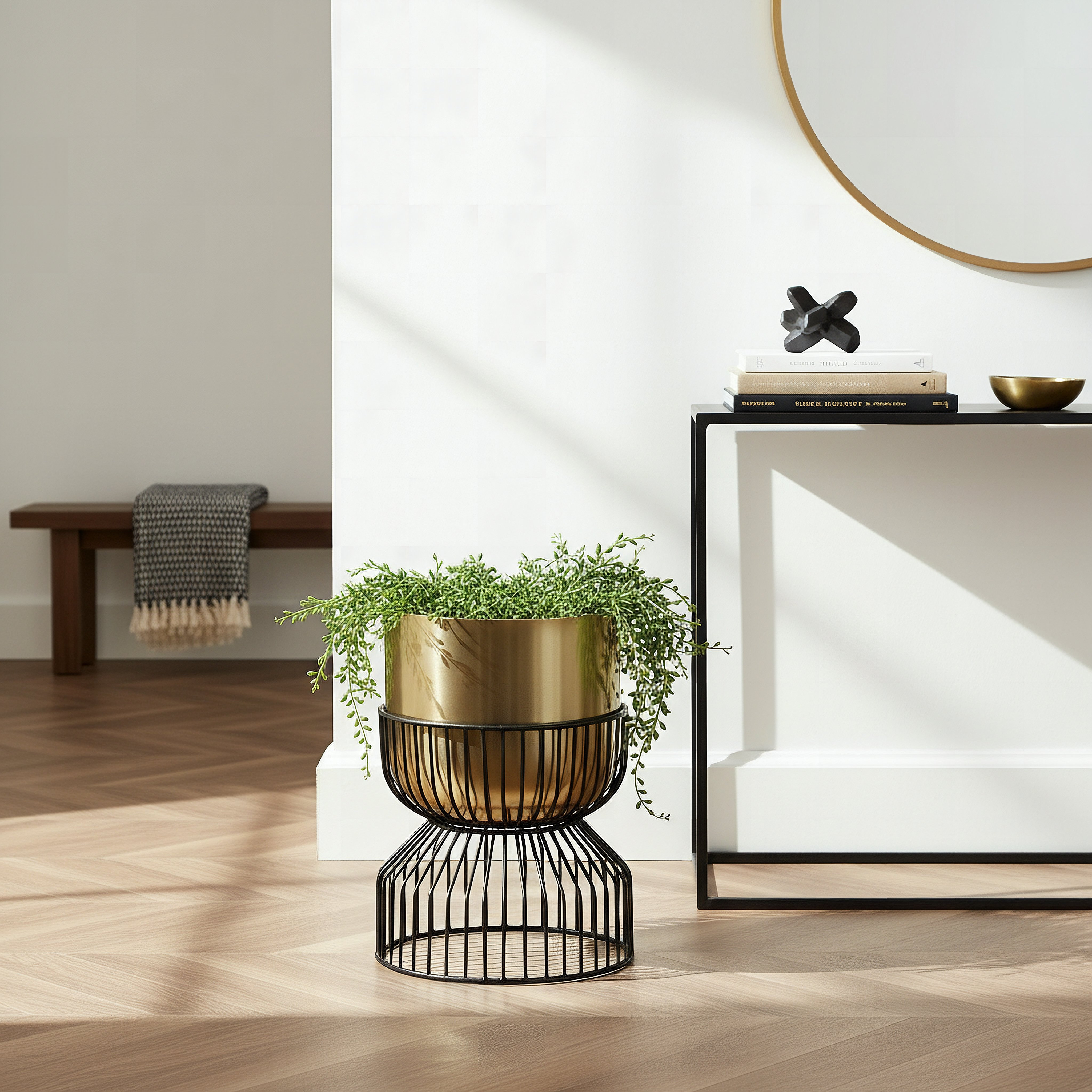 Vista Ace Premium Metal Planter Stand - 18x26 cm-hbxhomeware-hbxdecorandfurnishings-image-4