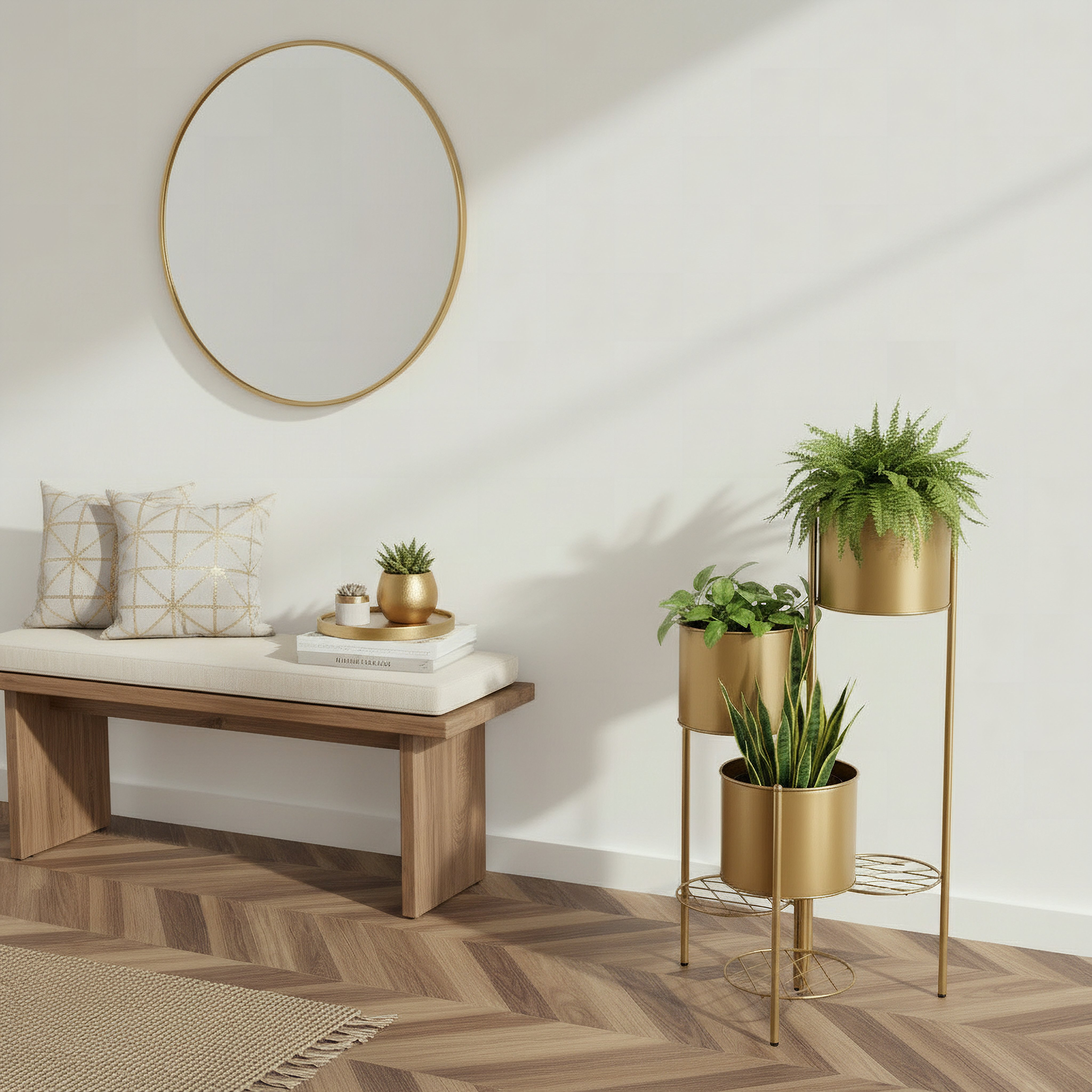 Vista Ace Premium Metal Foldable Planter Stand - 21x21x71 cm-hbxhomeware-hbxdecorandfurnishings-image-4