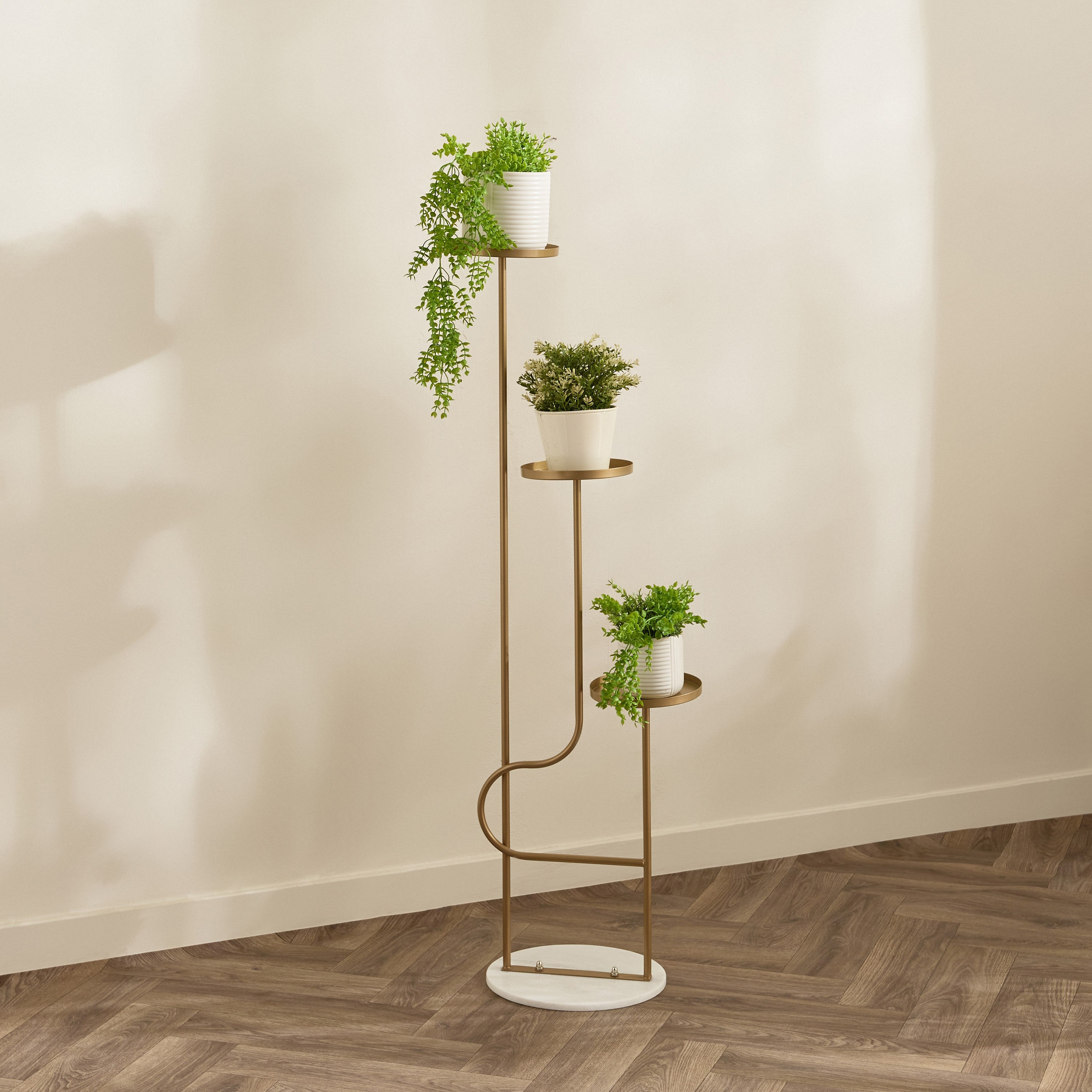 Vista-Ace 3-Tier Premium Metal Planter Stand with Marble Base - 40x120 cm-hbxhomeware-hbxdecorandfurnishings-image-5