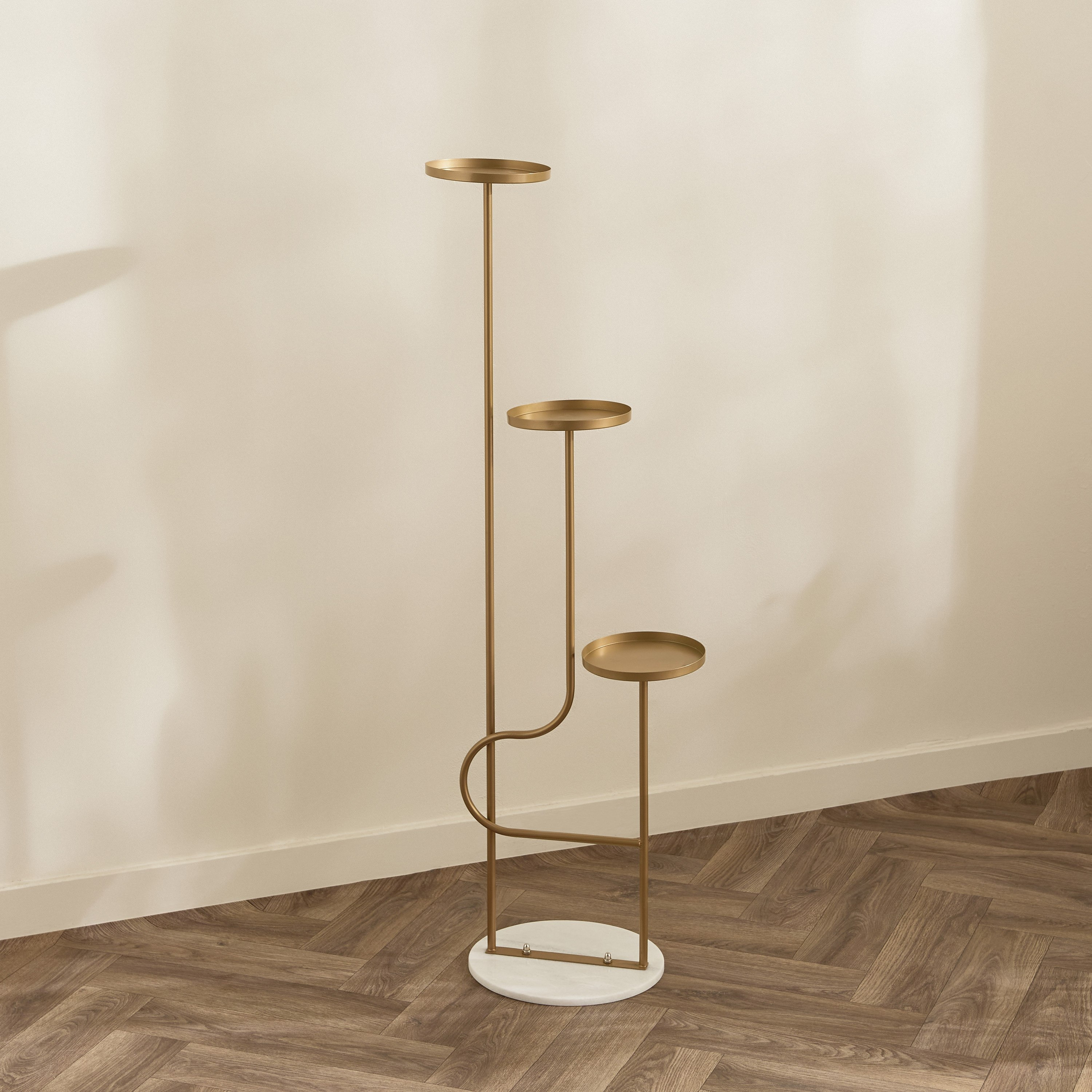 Vista-Ace 3-Tier Premium Metal Planter Stand with Marble Base - 40x120 cm-hbxhomeware-hbxdecorandfurnishings-image-6