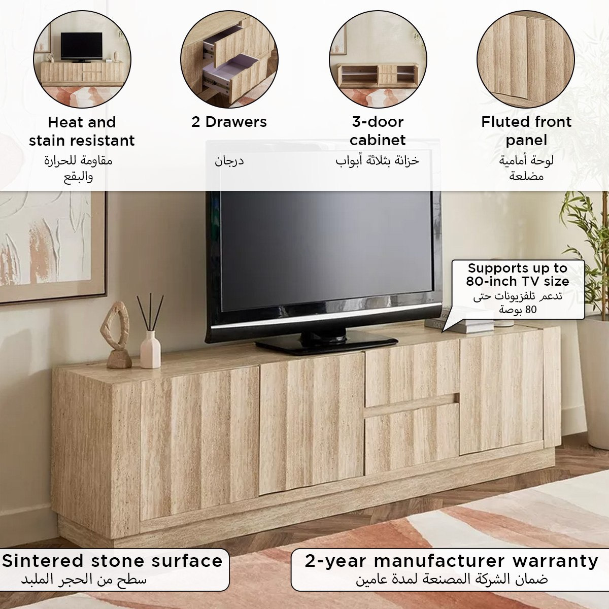 Scallop 2 Meter Sintered Stone Top TV Unit for TVs up to 80 inches-hbxlivingroom-mediaunitsandstorage-tvunits-image-12