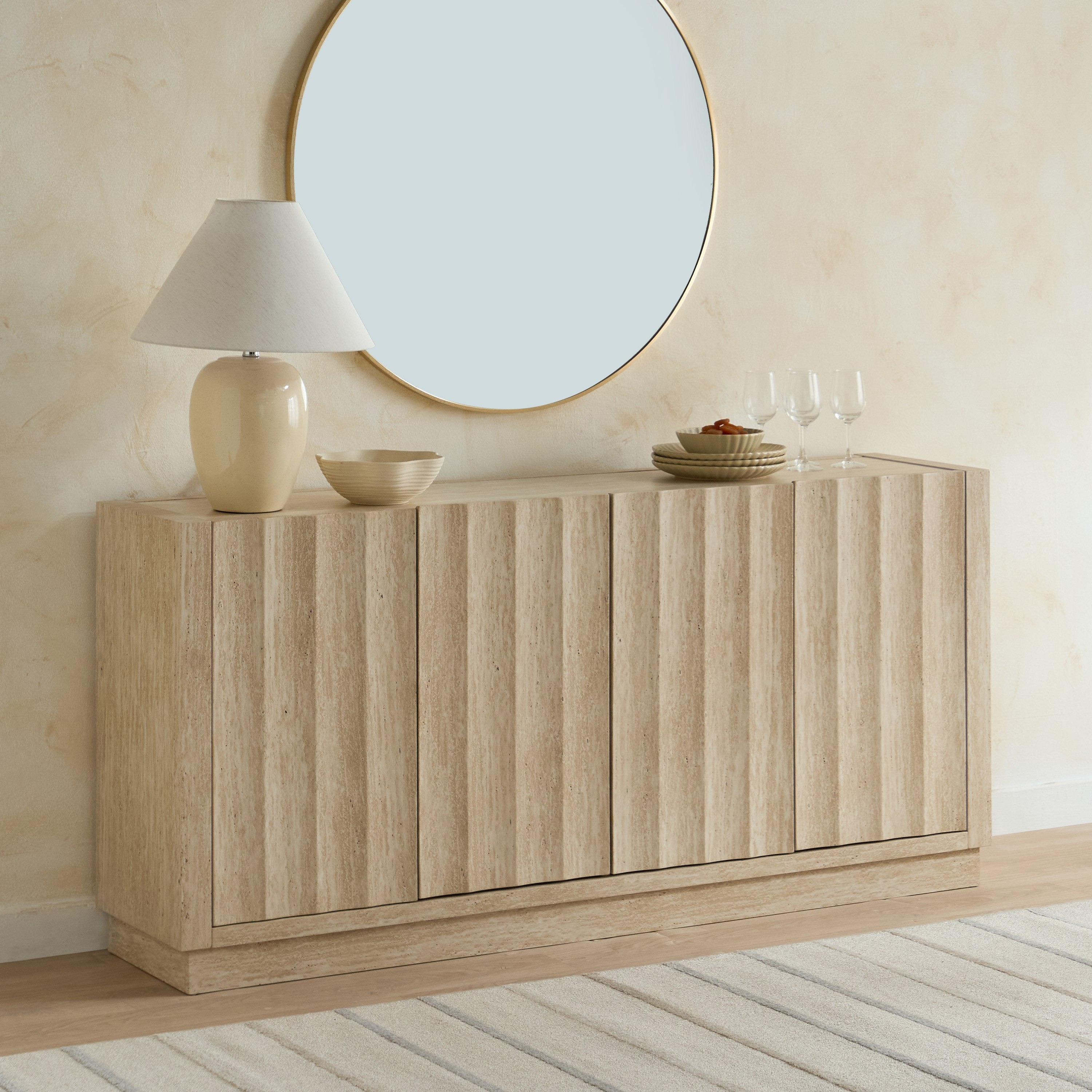 خزانة جانبية بسطح حجري 1.8 متر من سكالوب-hbxfurniture-diningroom-buffetsandsideboards-image-1
