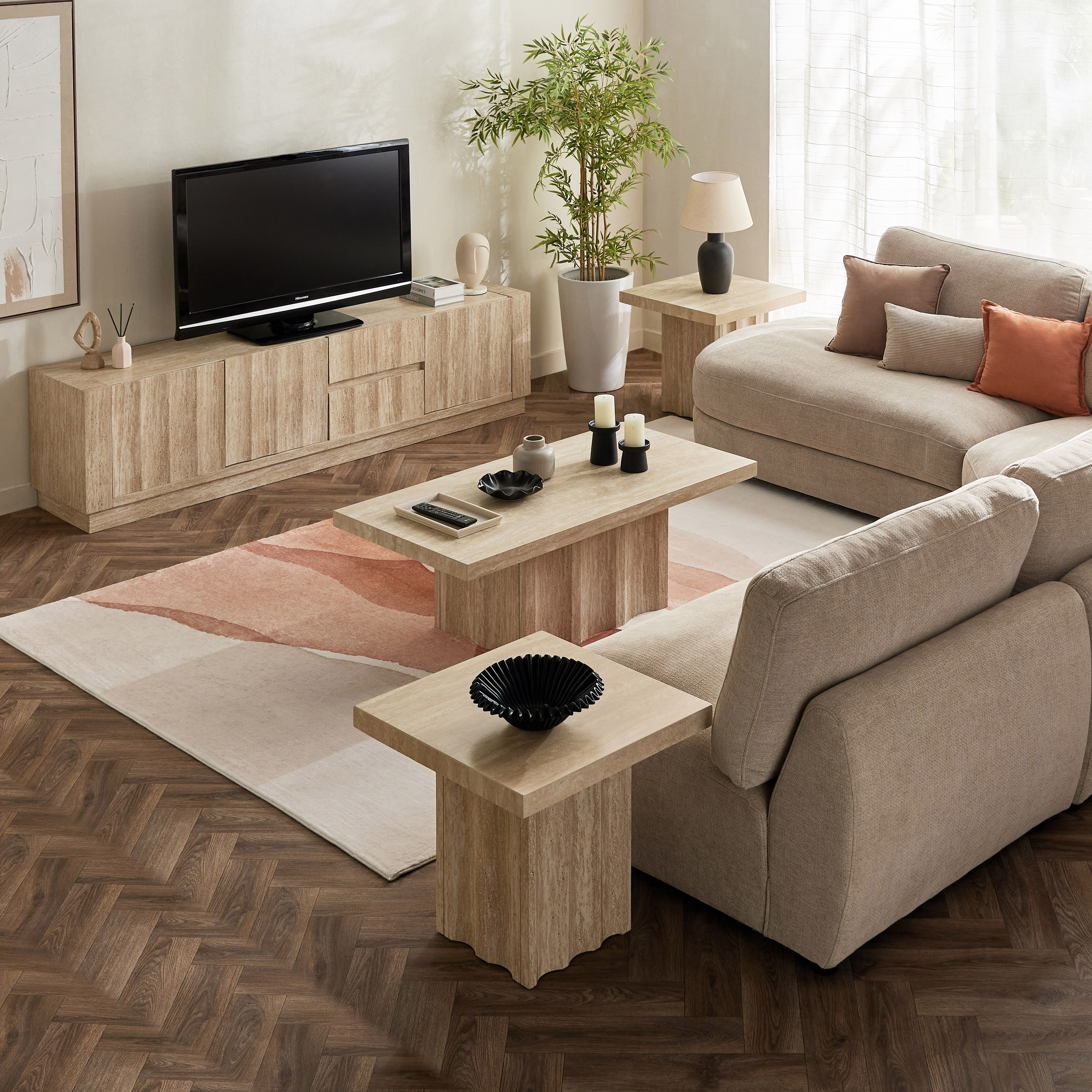 طاولة جانبية بسطح حجري ملبّد من إسكالوب-hbxfurniture-livingroom-endtables-image-5