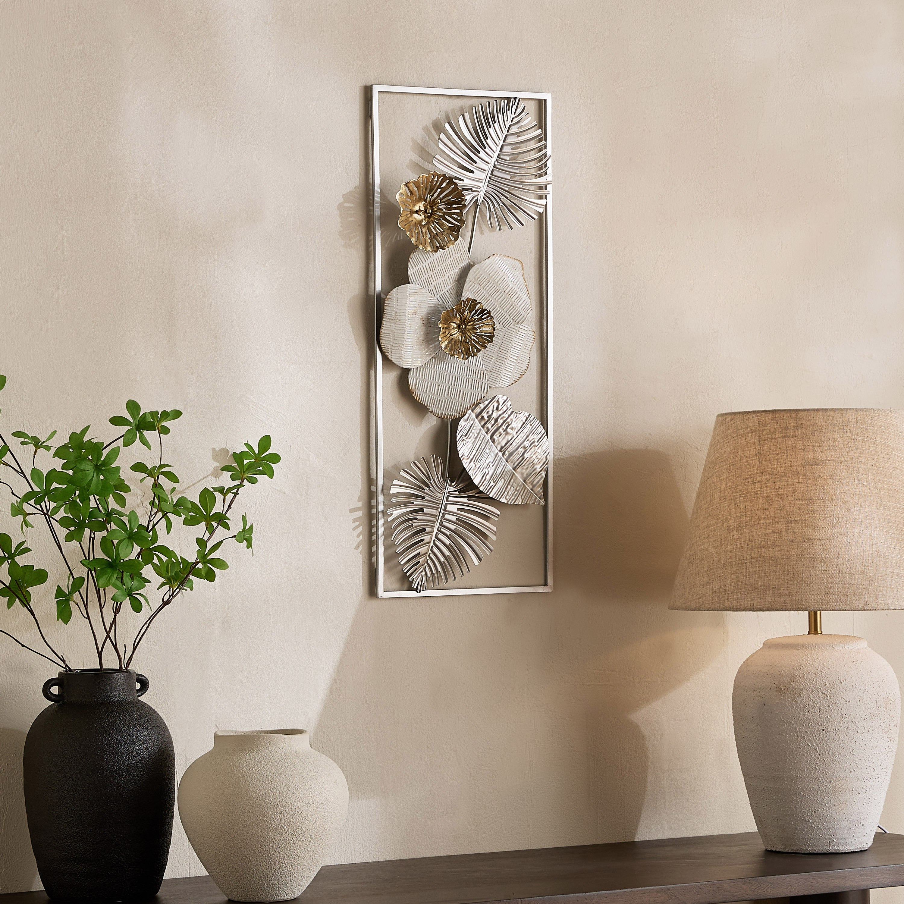 Reza Metal Wall Decor - 24.8x61x3.8 cm-hbxdiningroom-walldecor-wallart-image-4