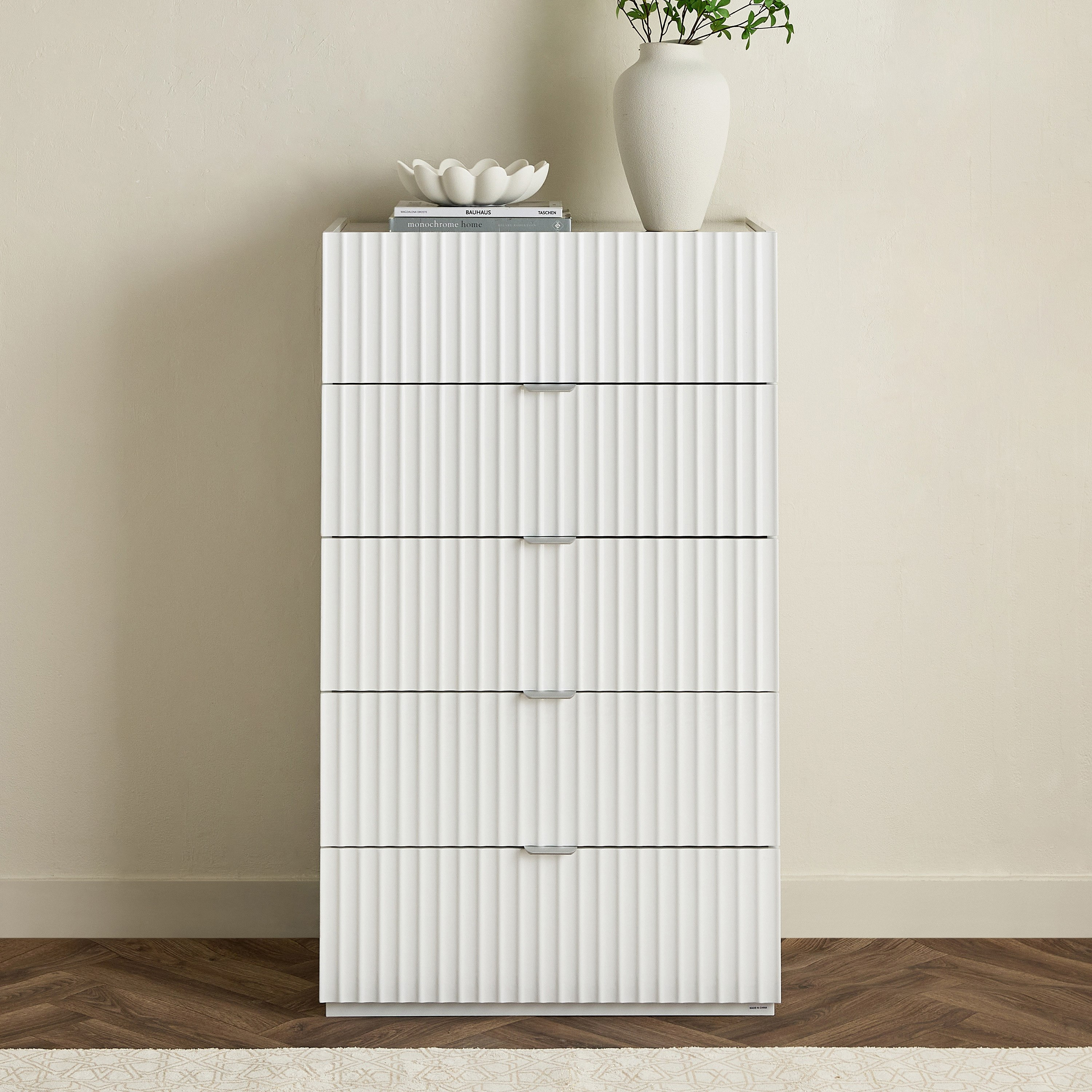 وحدة تخزين بـ5 أدراج وسطح من الحجر الملبد من آركتيك-hbxfurniture-dressersandchests-chestofdrawers-image-2
