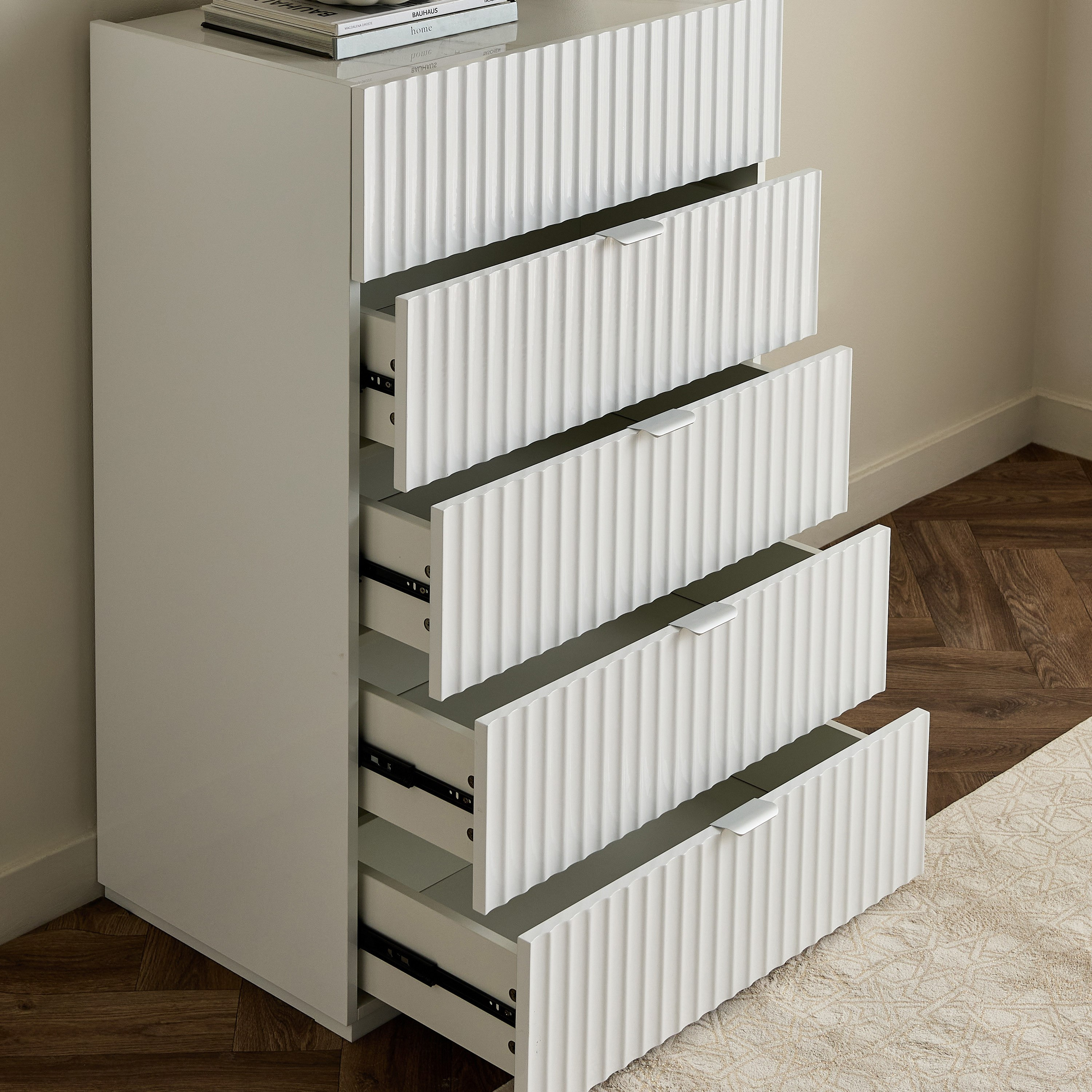 وحدة تخزين بـ5 أدراج وسطح من الحجر الملبد من آركتيك-hbxfurniture-dressersandchests-chestofdrawers-image-4