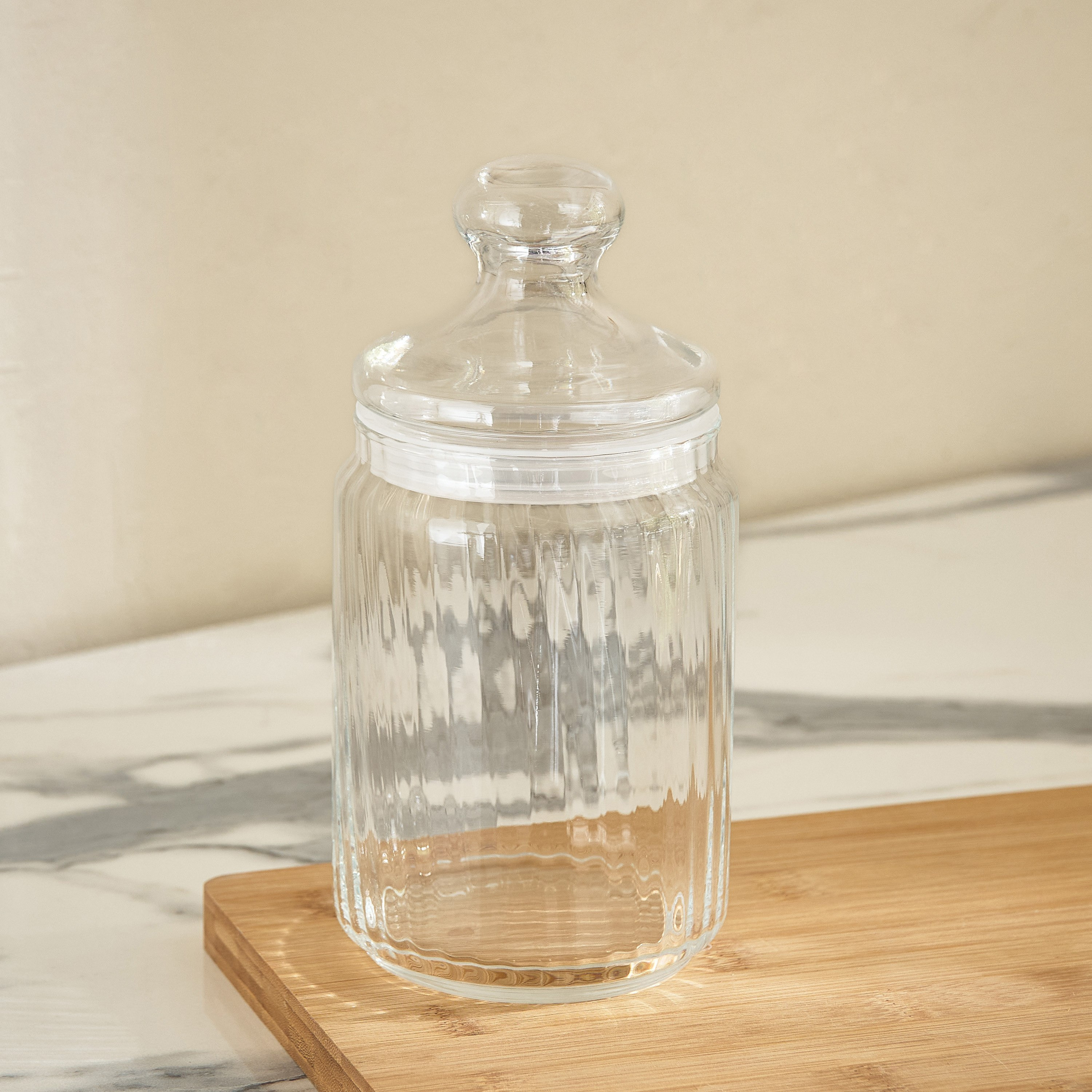 Luminarc Striped Pot Club Glass Jar - 1000 ml-hbxhomeware-hbxkitchen-image-4