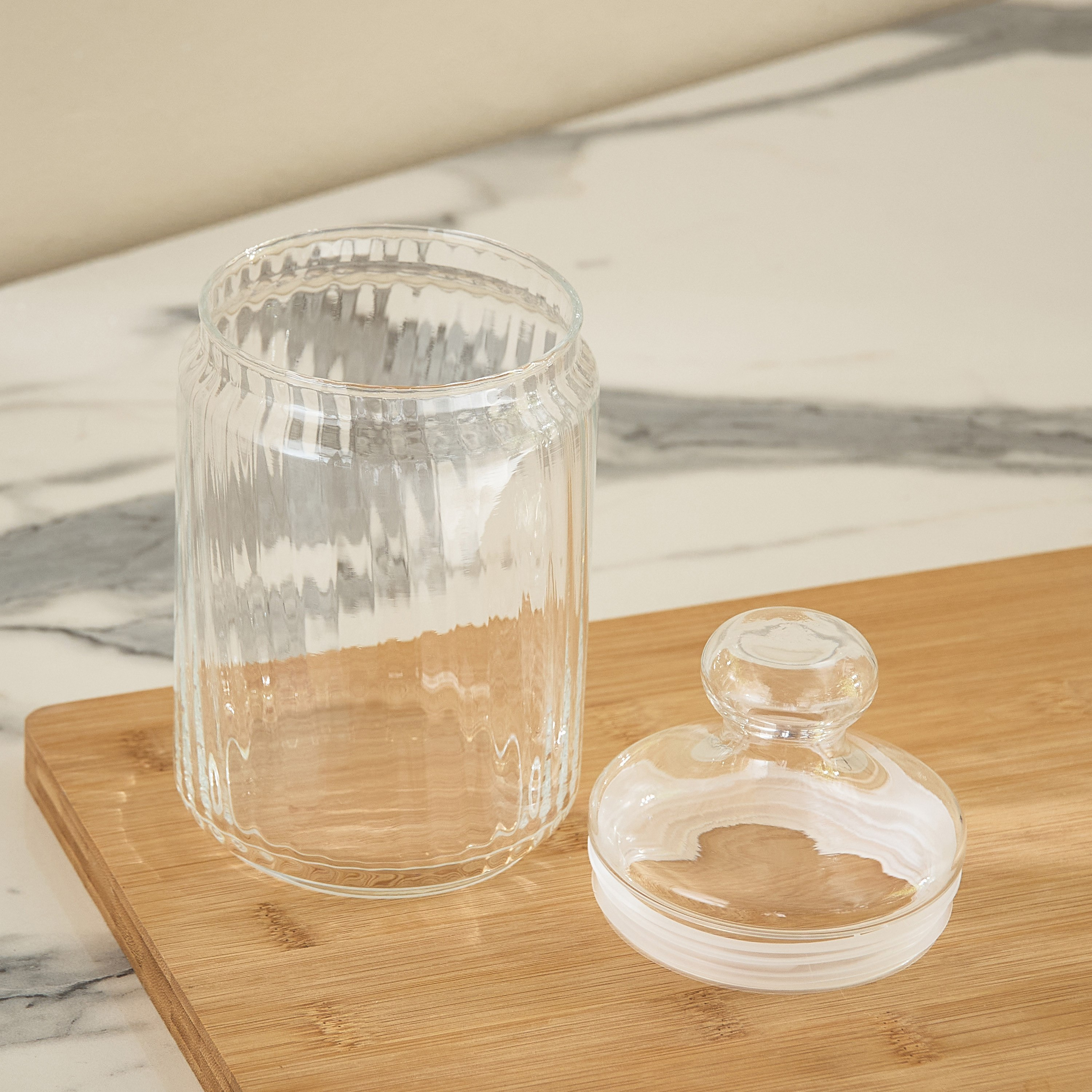 Luminarc Striped Pot Club Glass Jar - 1000 ml-hbxhomeware-hbxkitchen-image-5