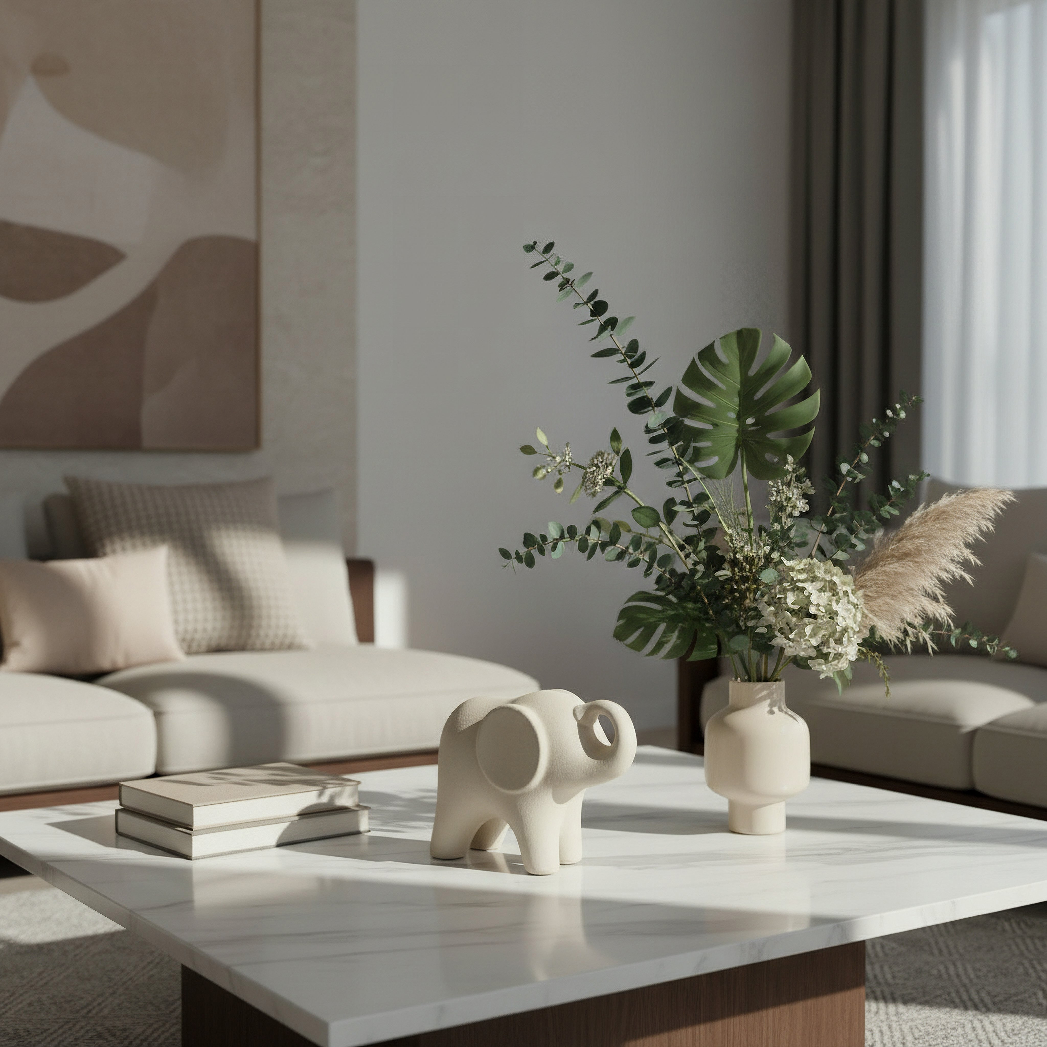 Audrey Eden Decorative Ceramic Elephant Accent - 18x7x13 cm-hbxhomeware-homedecor-figurinesandornaments-image-4