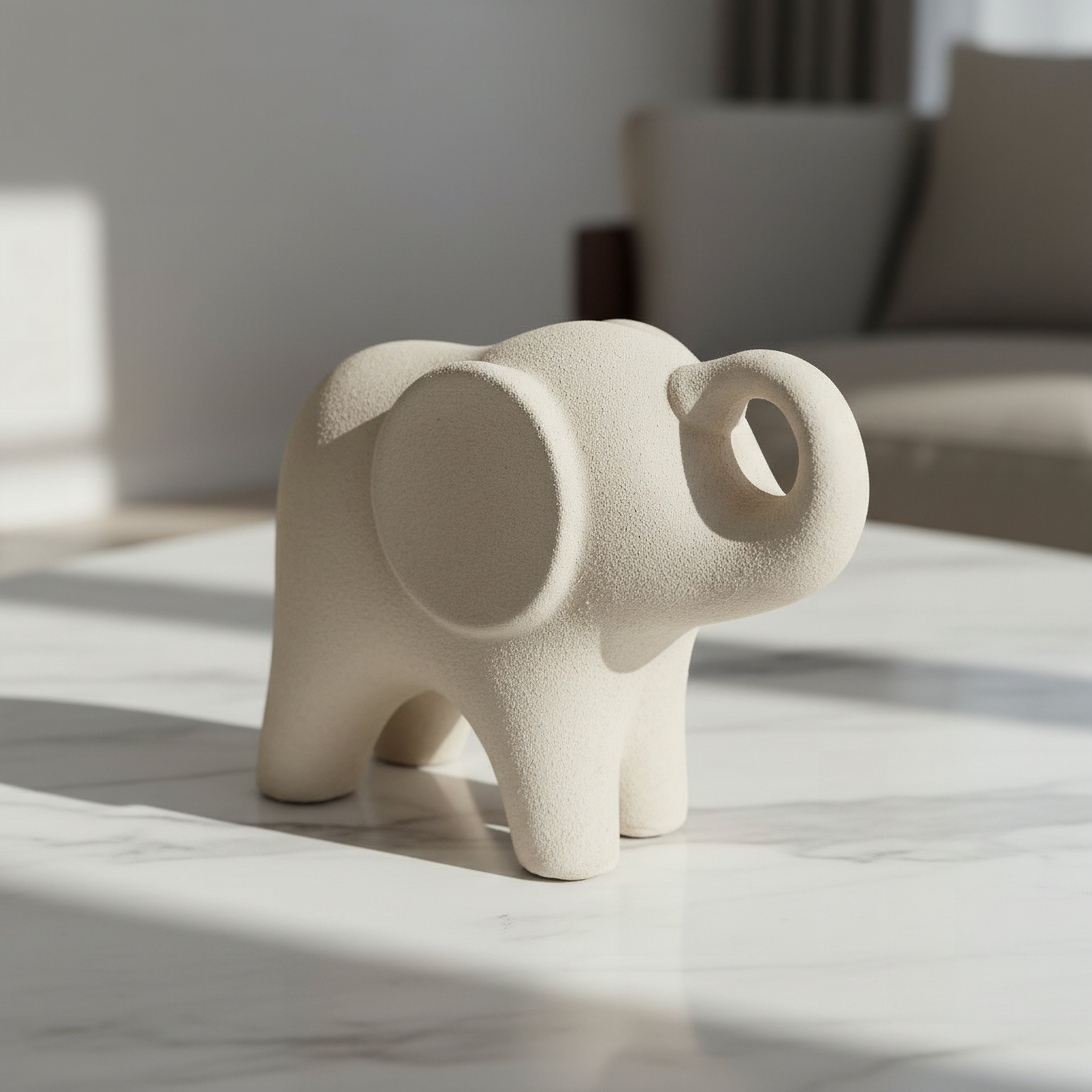 Audrey Eden Decorative Ceramic Elephant Accent - 18x7x13 cm-hbxhomeware-homedecor-figurinesandornaments-image-1
