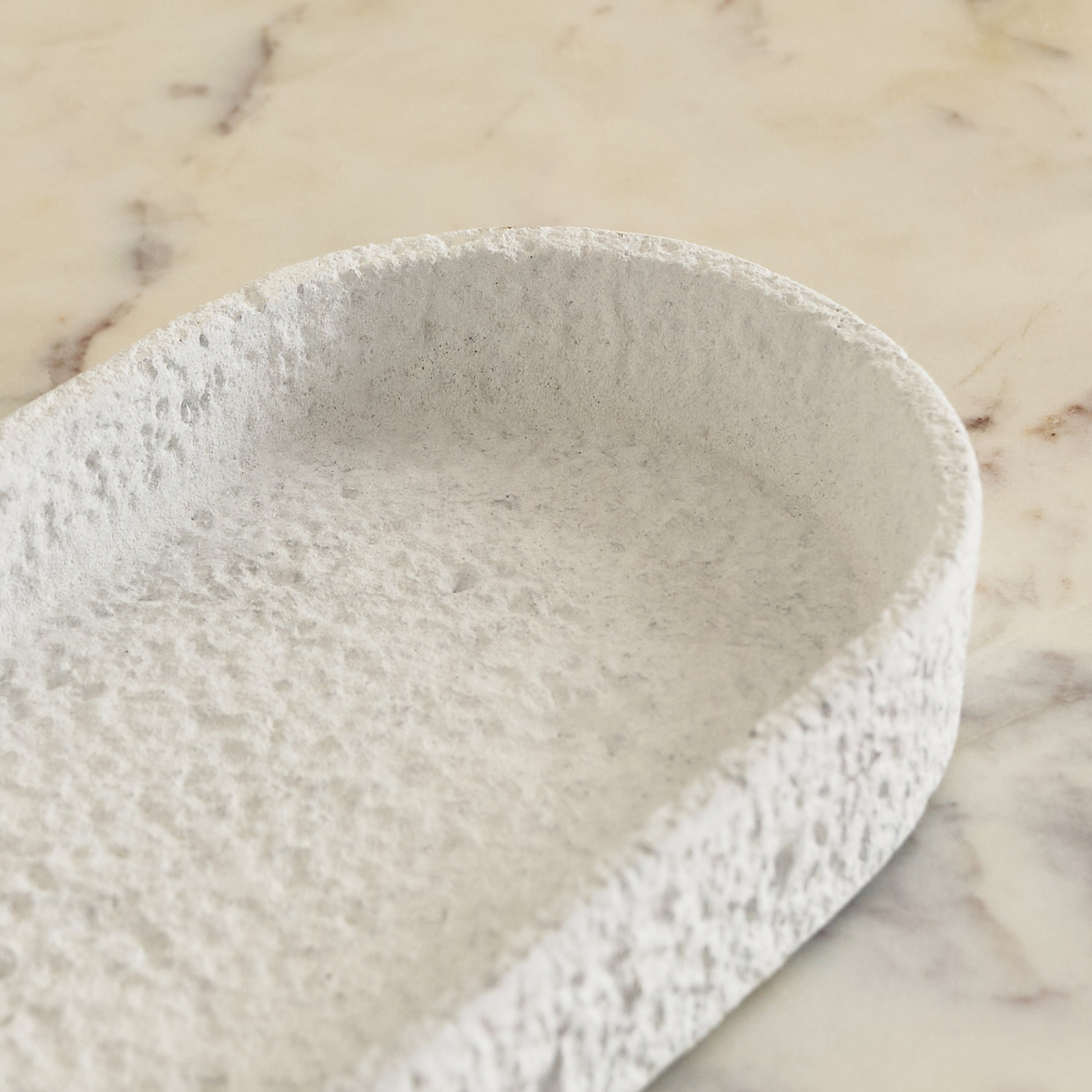 Audrey-Eden Decorative Cement Oval Tray - 25x13x3 cm-hbxhomeware-hbxdecorandfurnishings-image-6
