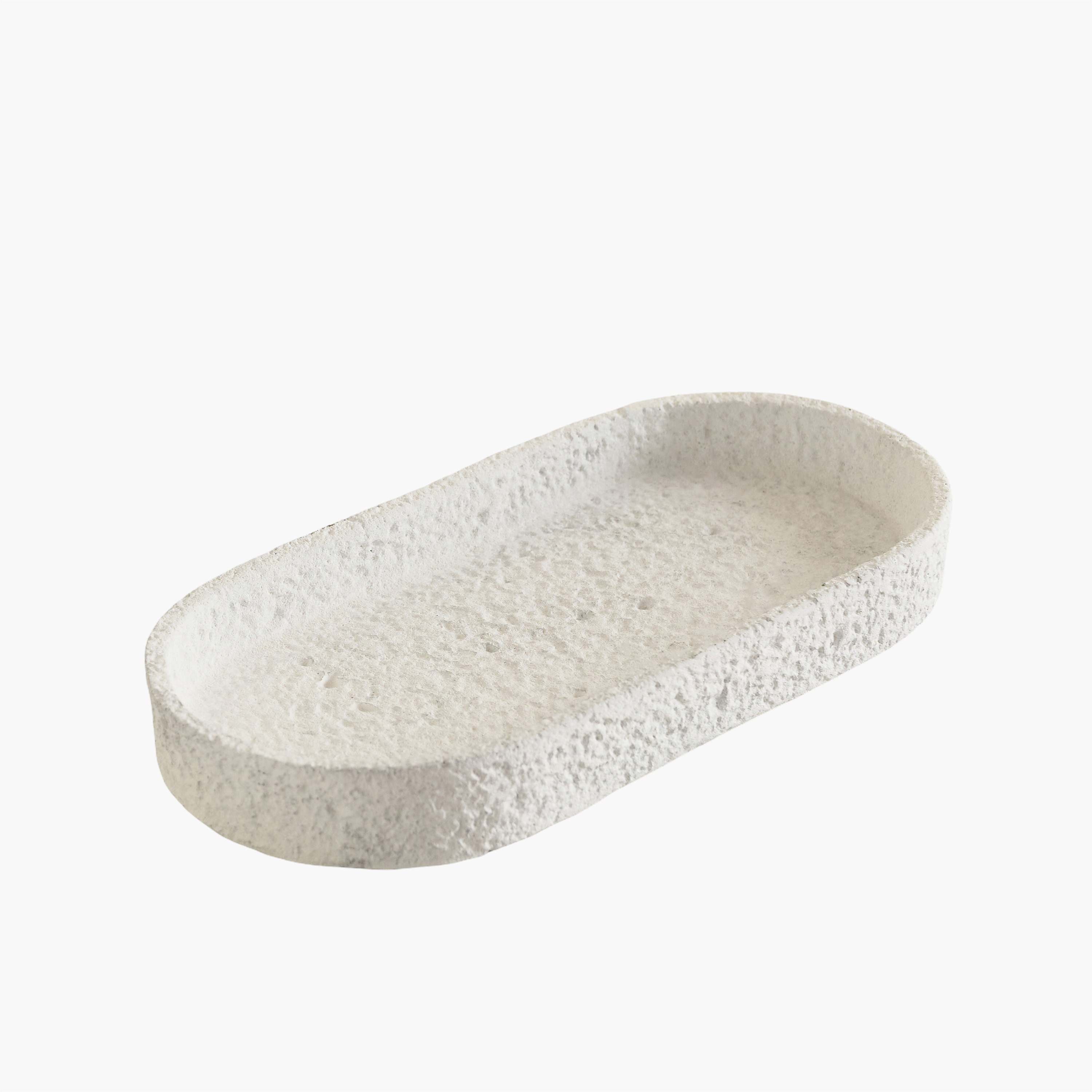 Audrey-Eden Decorative Cement Oval Tray - 25x13x3 cm-hbxhomeware-hbxdecorandfurnishings-image-8