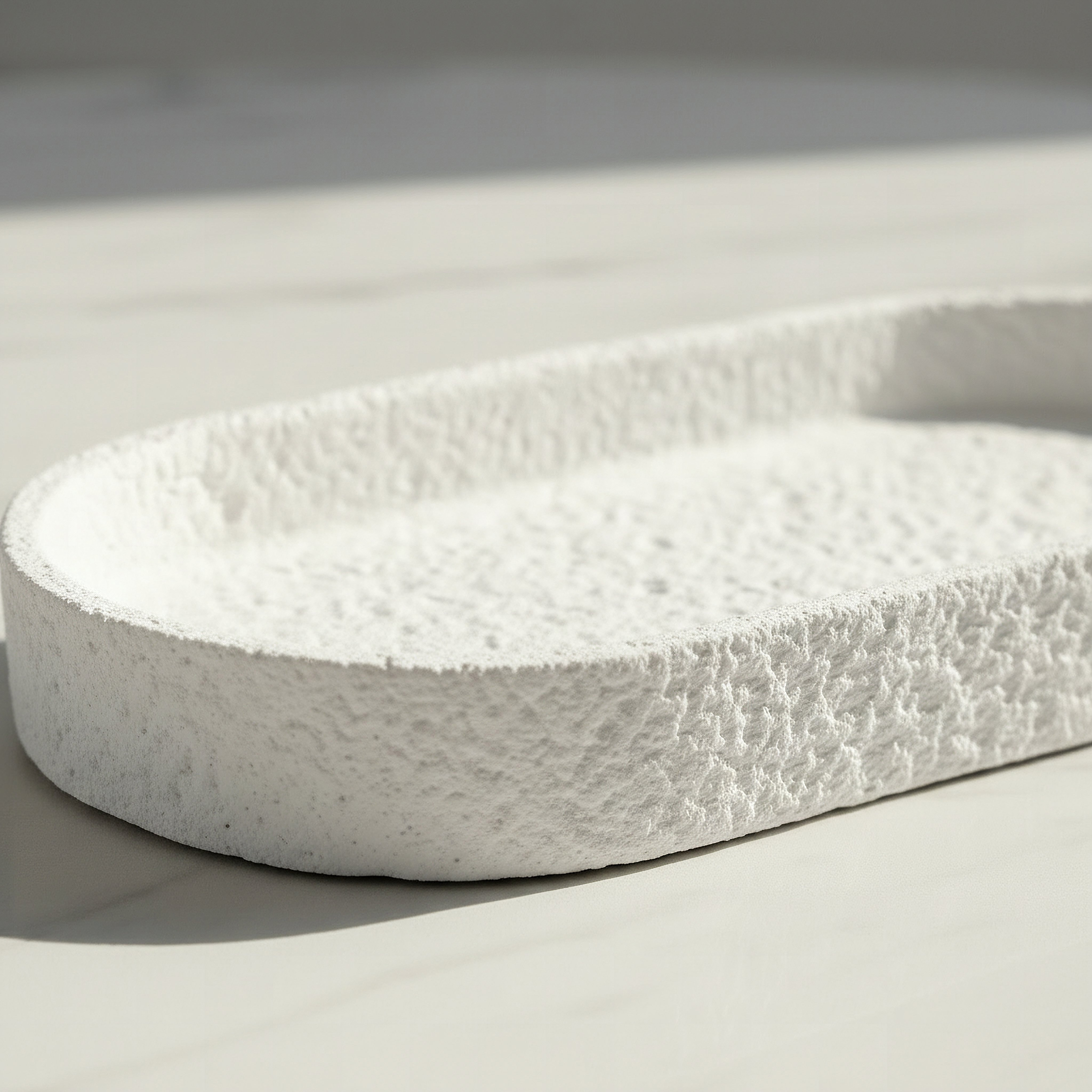 Audrey-Eden Decorative Cement Oval Tray - 25x13x3 cm-hbxhomeware-hbxdecorandfurnishings-image-3