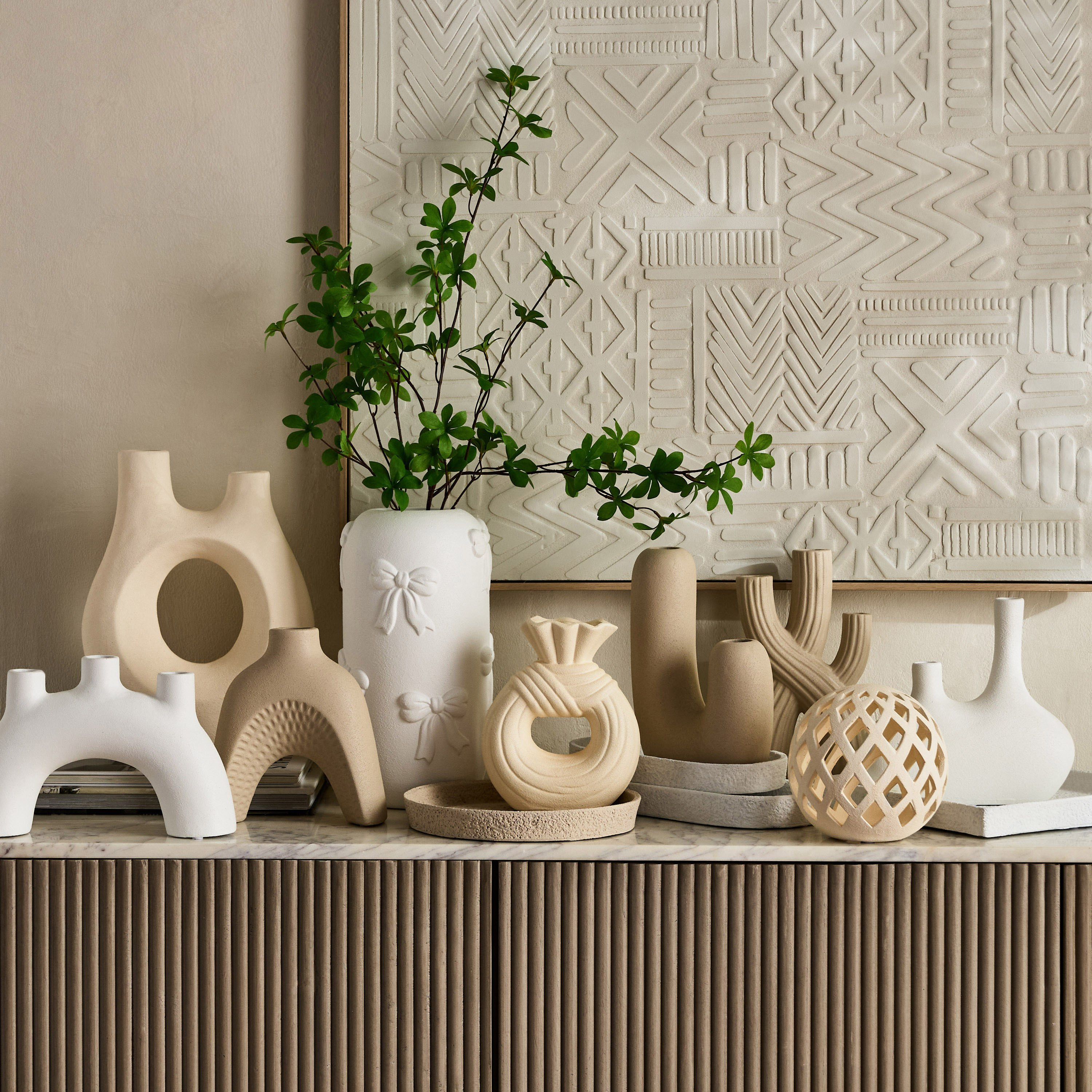 Audrey Eden Decorative Ceramic Vase - 21x7x21 cm-hbxbedroom-decorandaccessories-vases-image-8