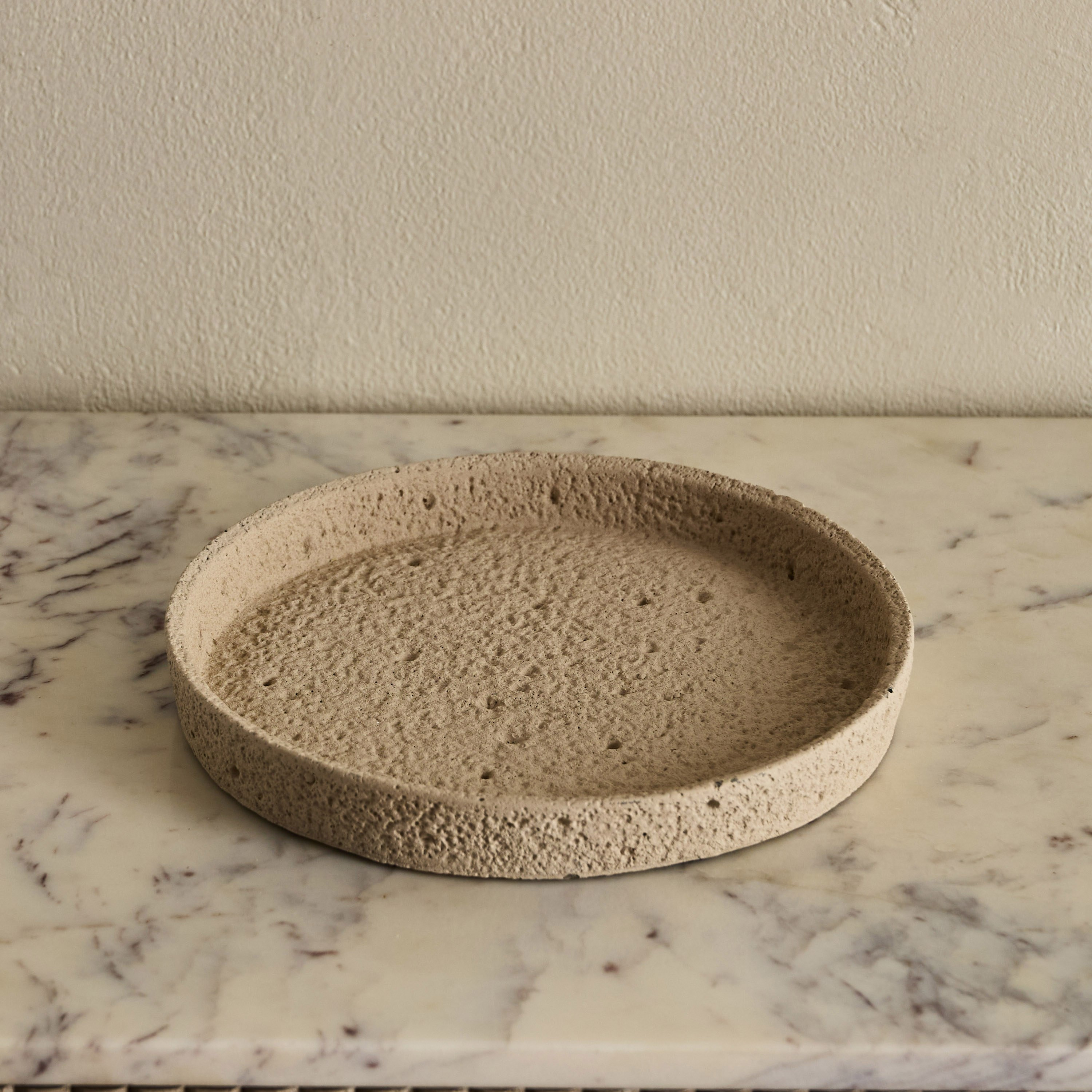 Audrey Eden Decorative Cement Round Tray - 23x23x3 cm-hbxhomeware-hbxdecorandfurnishings-image-5