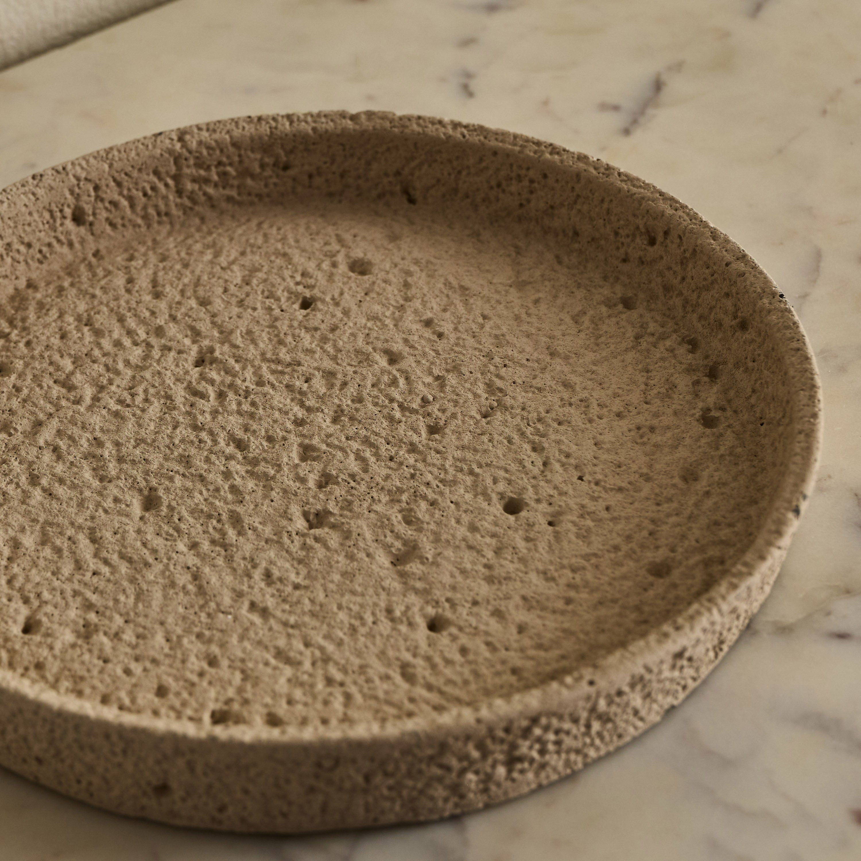Audrey Eden Decorative Cement Round Tray - 23x23x3 cm-hbxhomeware-hbxdecorandfurnishings-image-6