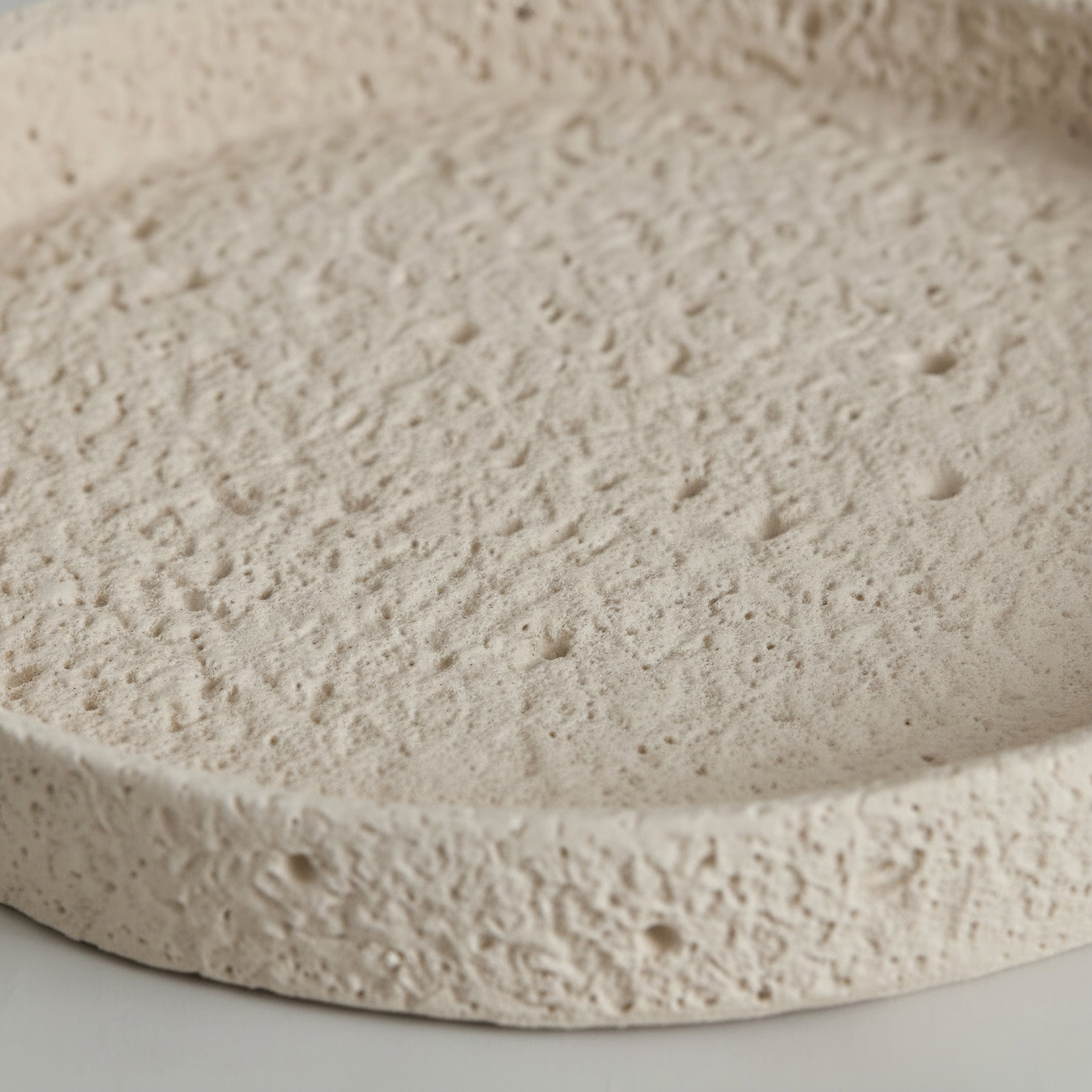 Audrey Eden Decorative Cement Round Tray - 23x23x3 cm-hbxhomeware-hbxdecorandfurnishings-image-2
