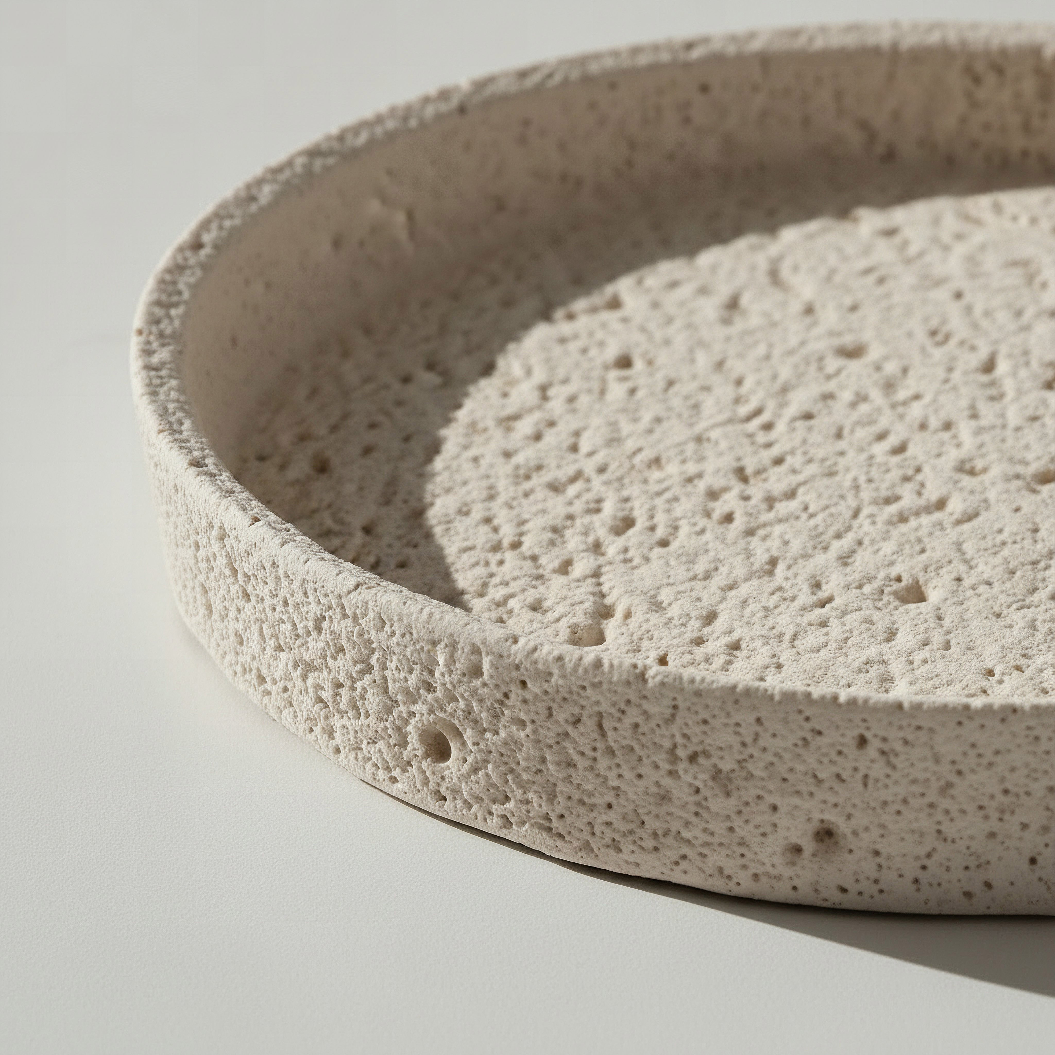 Audrey Eden Decorative Cement Round Tray - 23x23x3 cm-hbxhomeware-hbxdecorandfurnishings-image-3