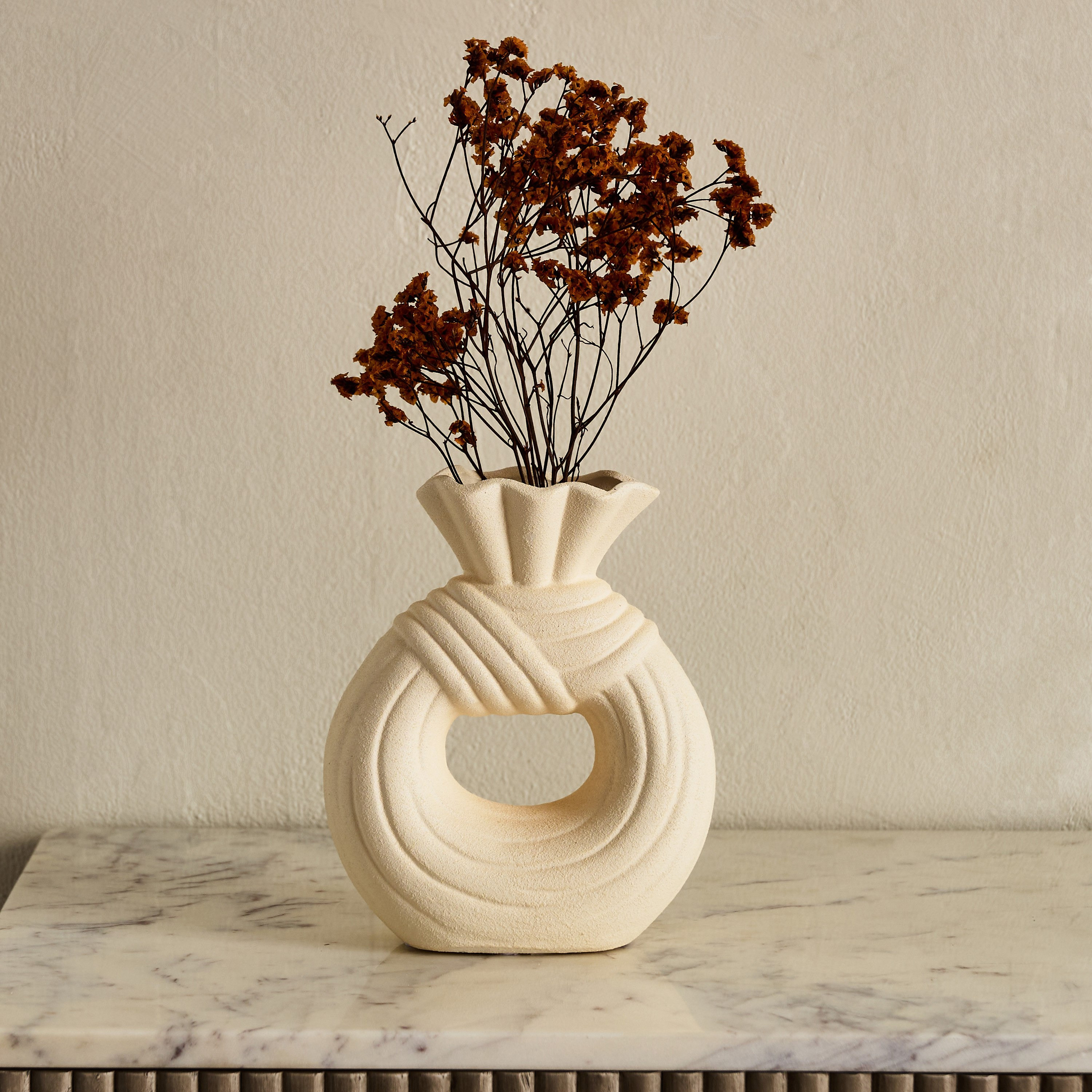 Audrey Eden Decorative Ceramic Vase - 17x7.5x18 cm-hbxbedroom-decorandaccessories-vases-image-5