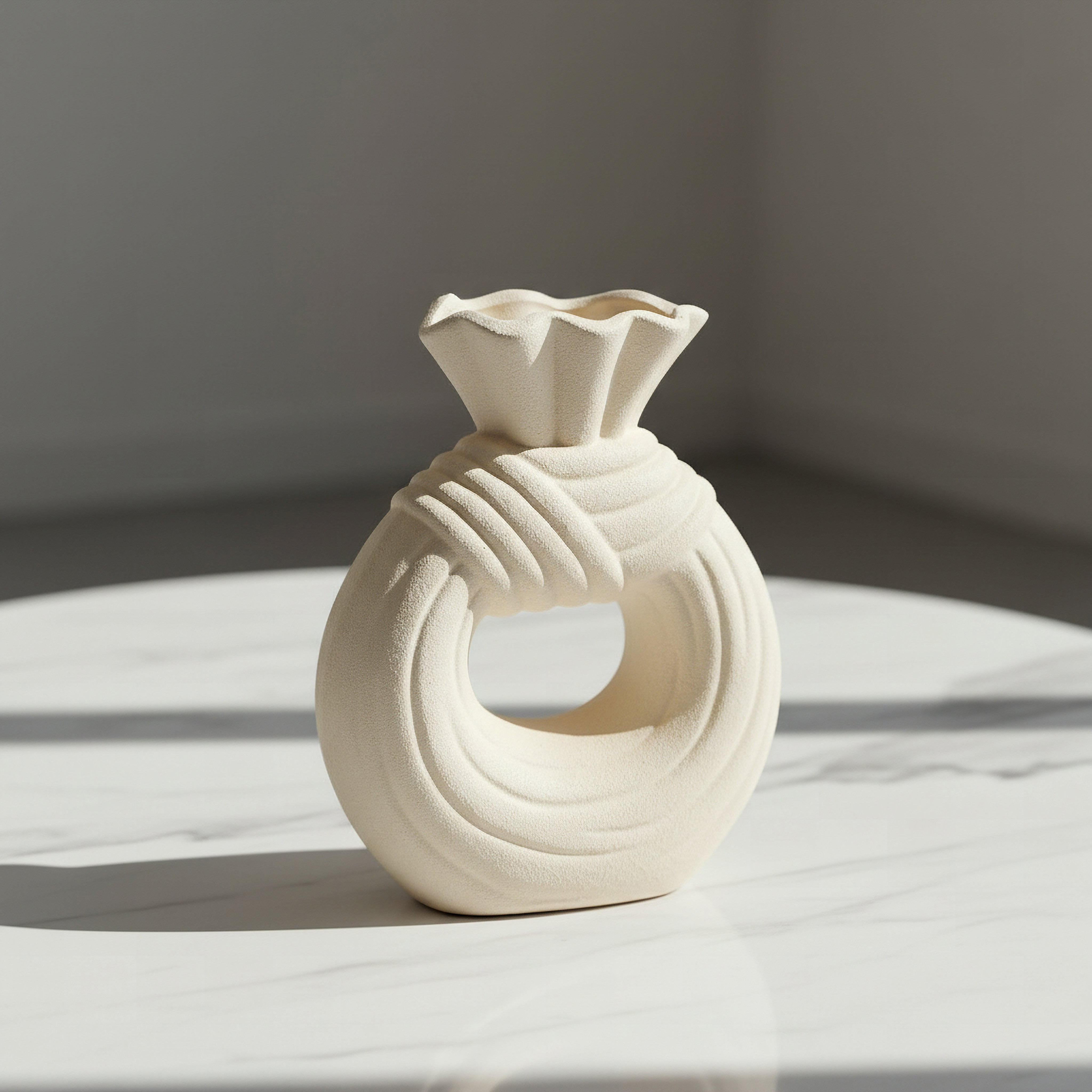 Audrey Eden Decorative Ceramic Vase - 17x7.5x18 cm-hbxbedroom-decorandaccessories-vases-image-1