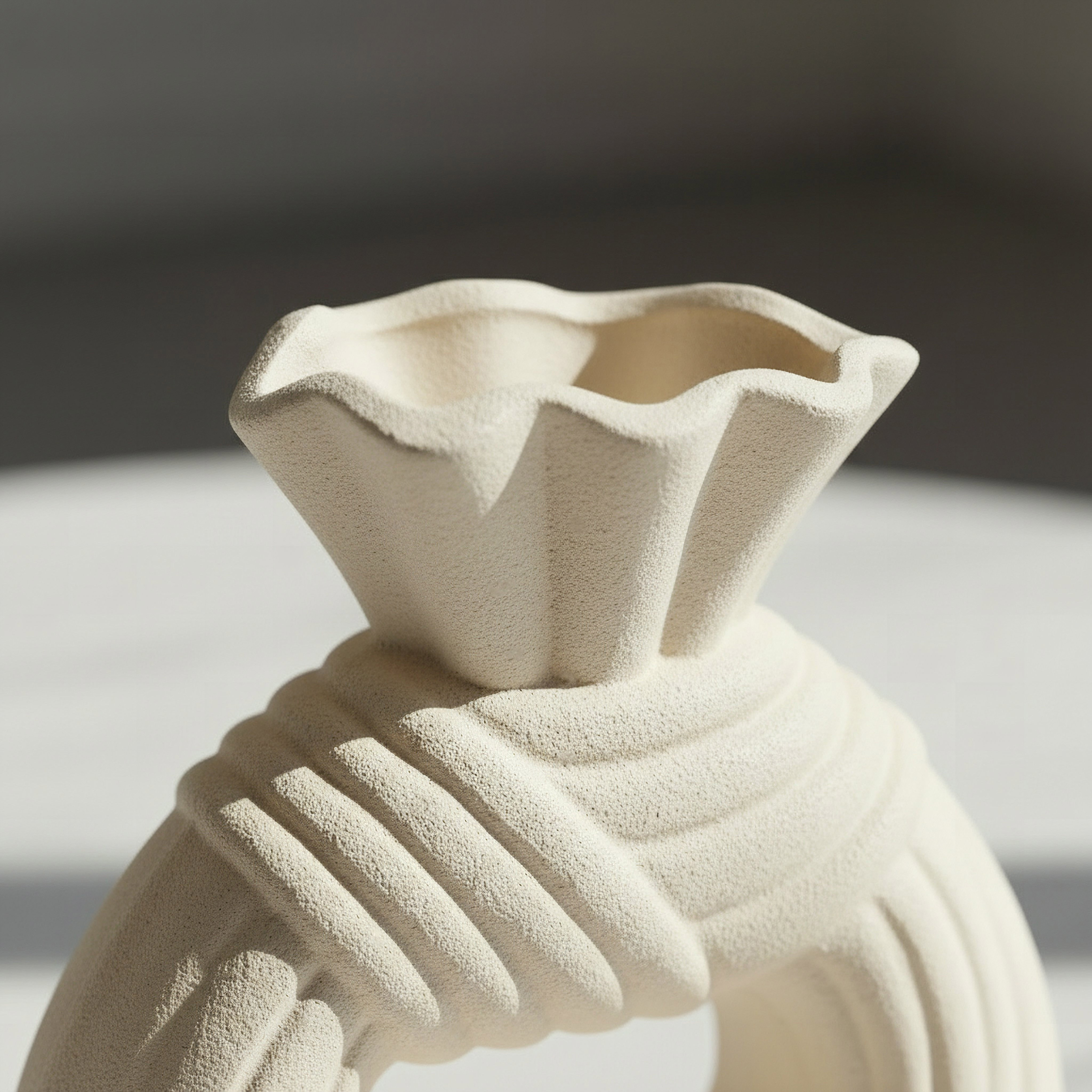 Audrey Eden Decorative Ceramic Vase - 17x7.5x18 cm-hbxbedroom-decorandaccessories-vases-image-2
