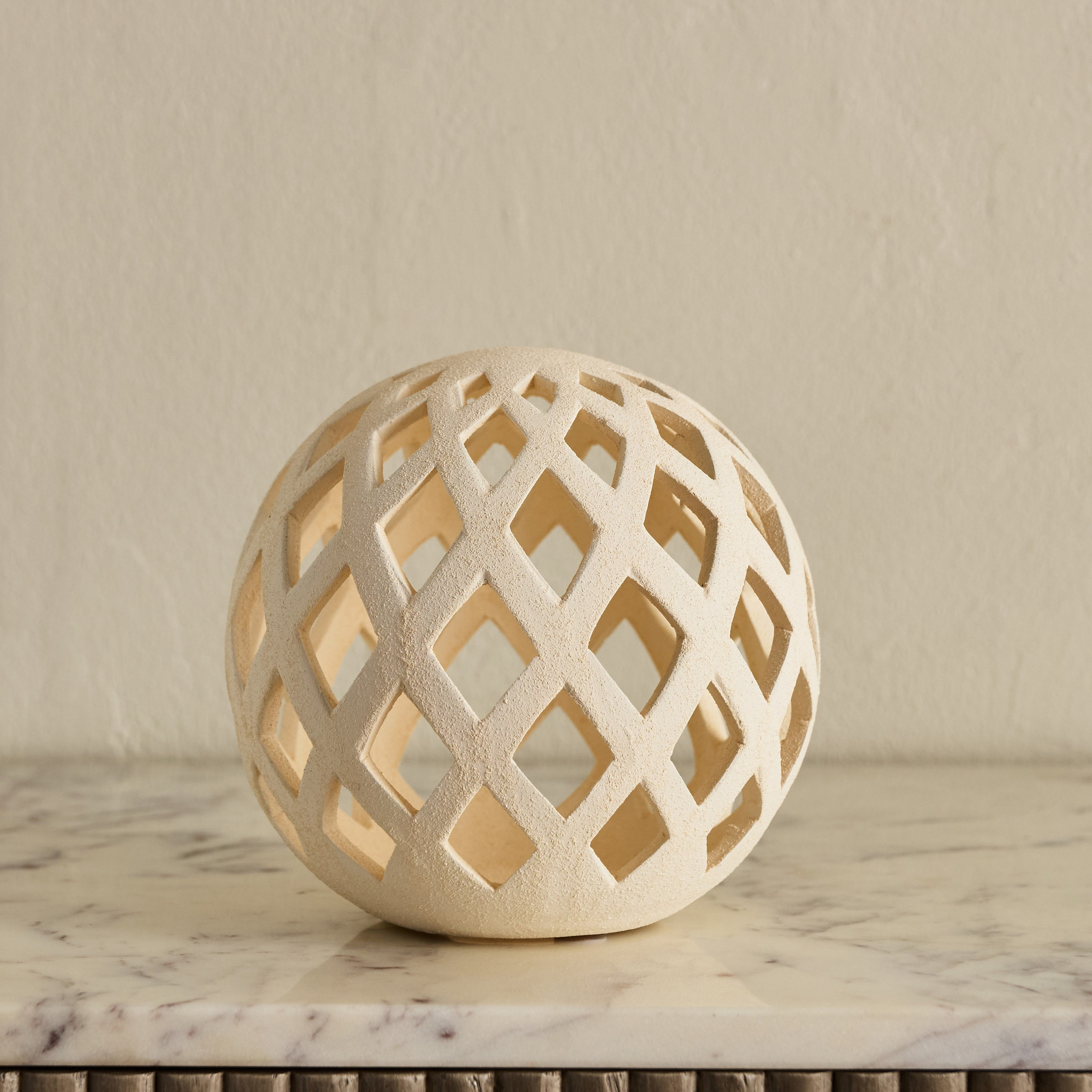 Audrey Eden Decorative Ceramic Lantern - 15x15x14.5 cm-hbxdecorandfurnishings-homeaccessories-lanterns-image-2