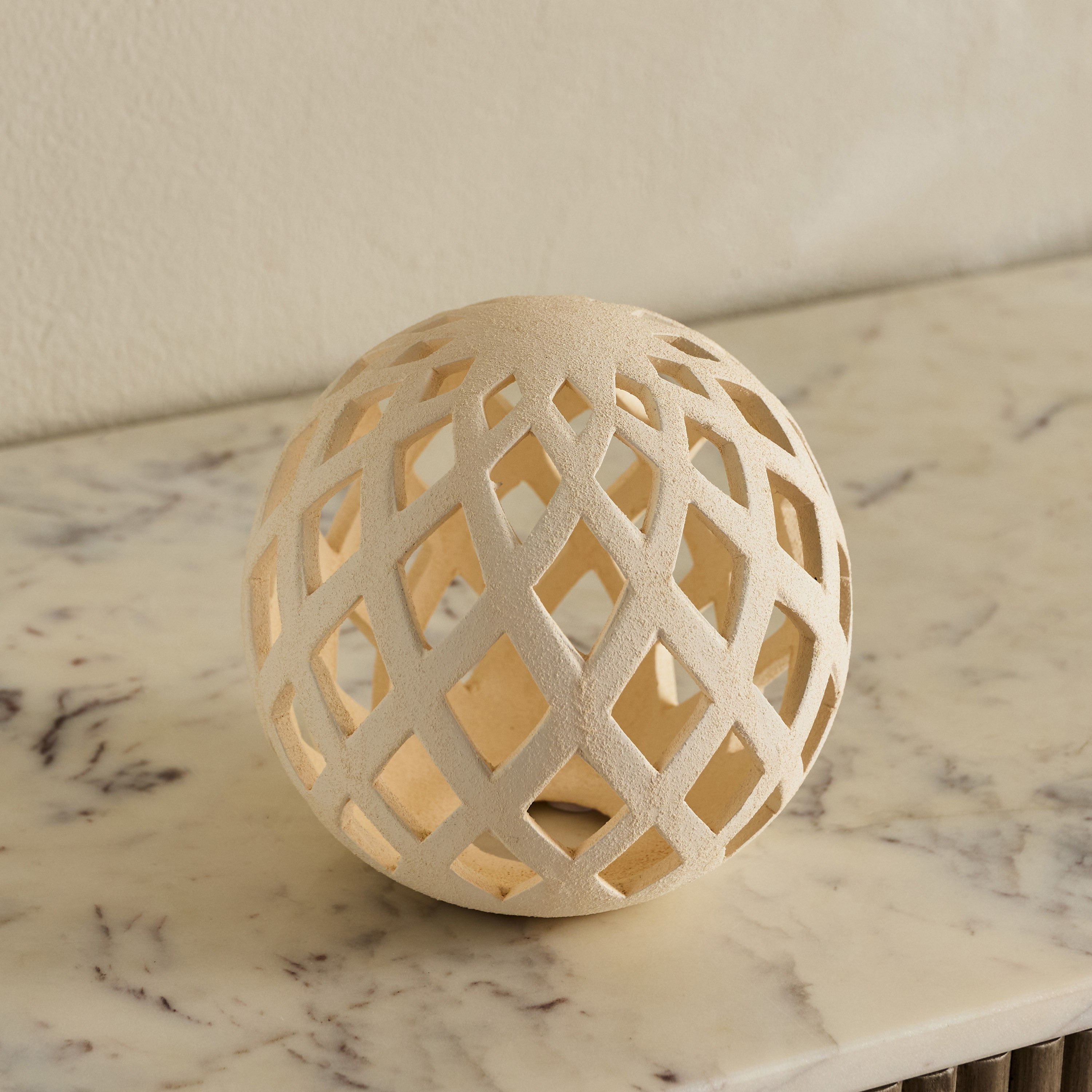 Audrey Eden Decorative Ceramic Lantern - 15x15x14.5 cm-hbxdecorandfurnishings-homeaccessories-lanterns-image-3