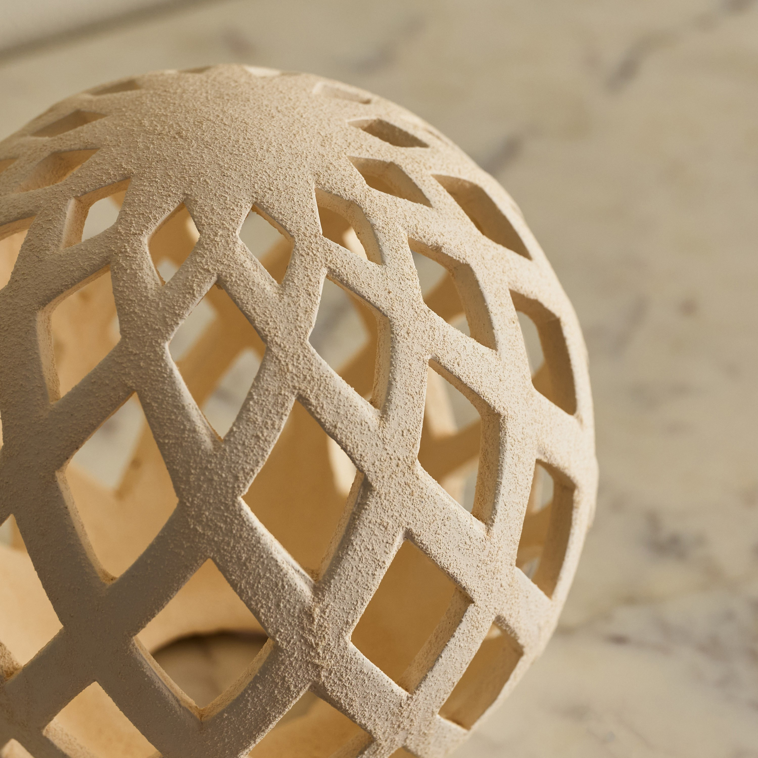 Audrey Eden Decorative Ceramic Lantern - 15x15x14.5 cm-hbxdecorandfurnishings-homeaccessories-lanterns-image-4
