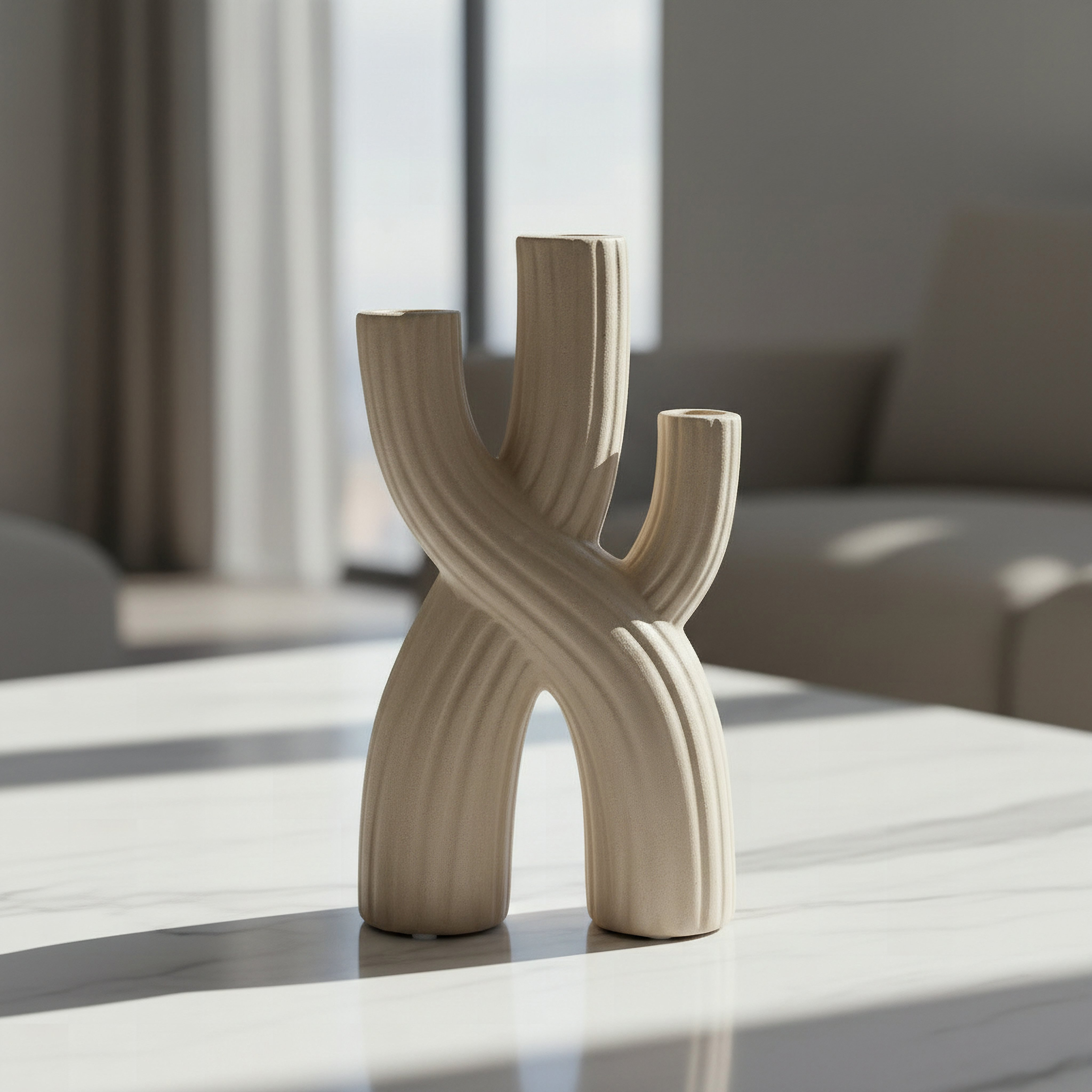 مزهرية ديكور سيراميك من أودري-إيدن - 14x6x25.5 سم-hbxbedroom-decorandaccessories-vases-image-1