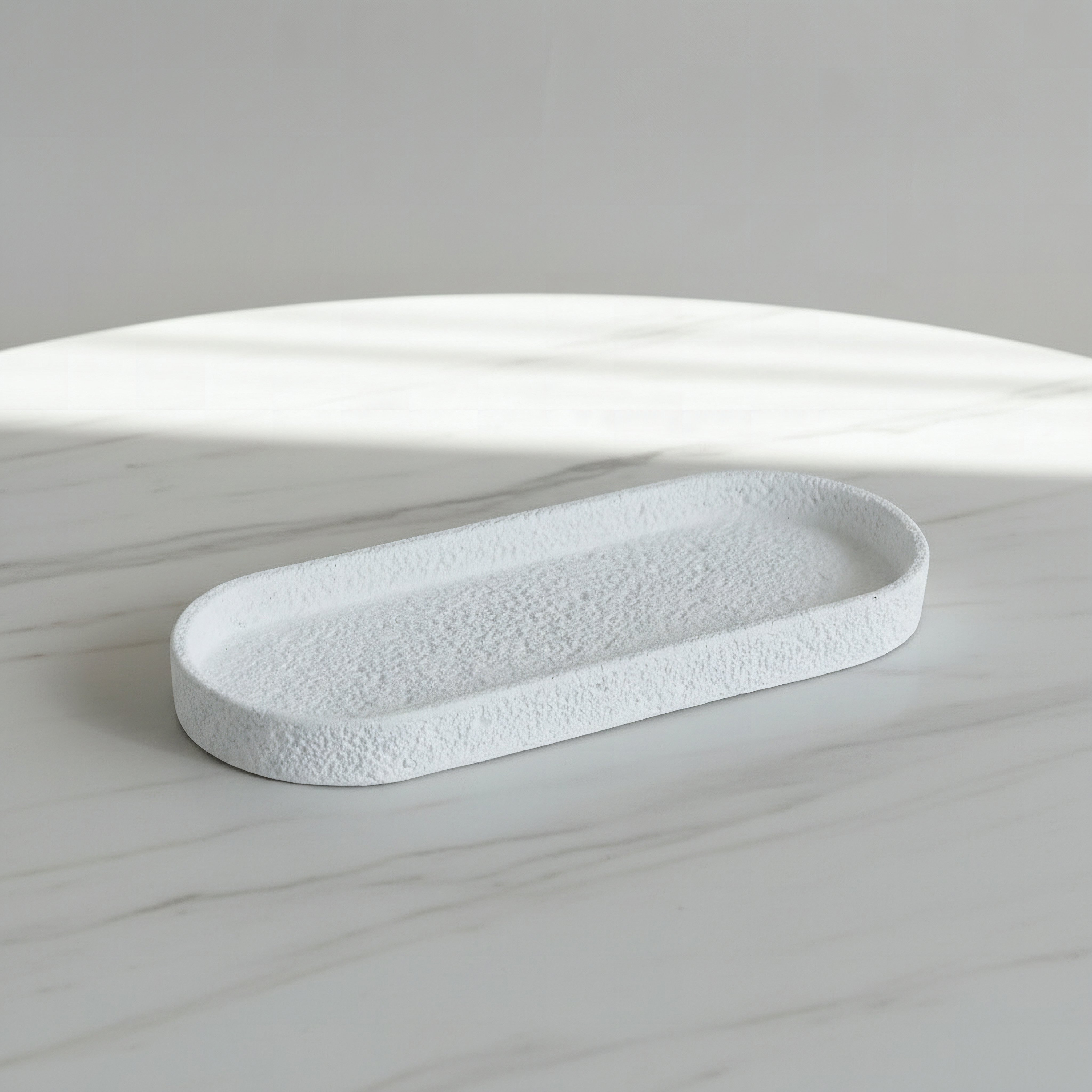 Audrey-Eden Decorative Cement Oval Tray - 34x13x3 cm-PROMO_HB_BAH_THRESHOLD_Homeware_100426-image-1