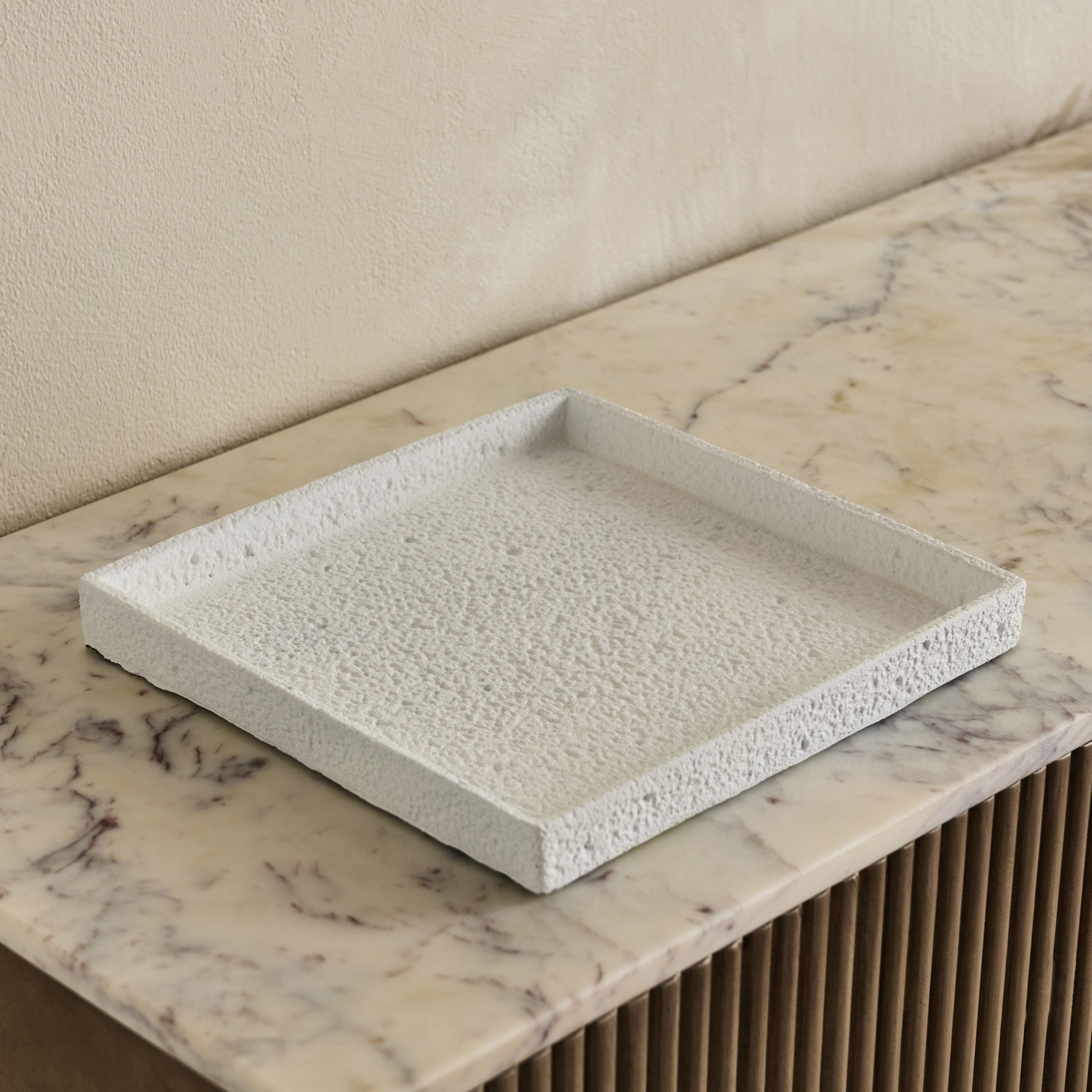Audrey-Eden Square Cement Decorative Tray - 27x26x3 cm-hbxhomeware-hbxdecorandfurnishings-image-5