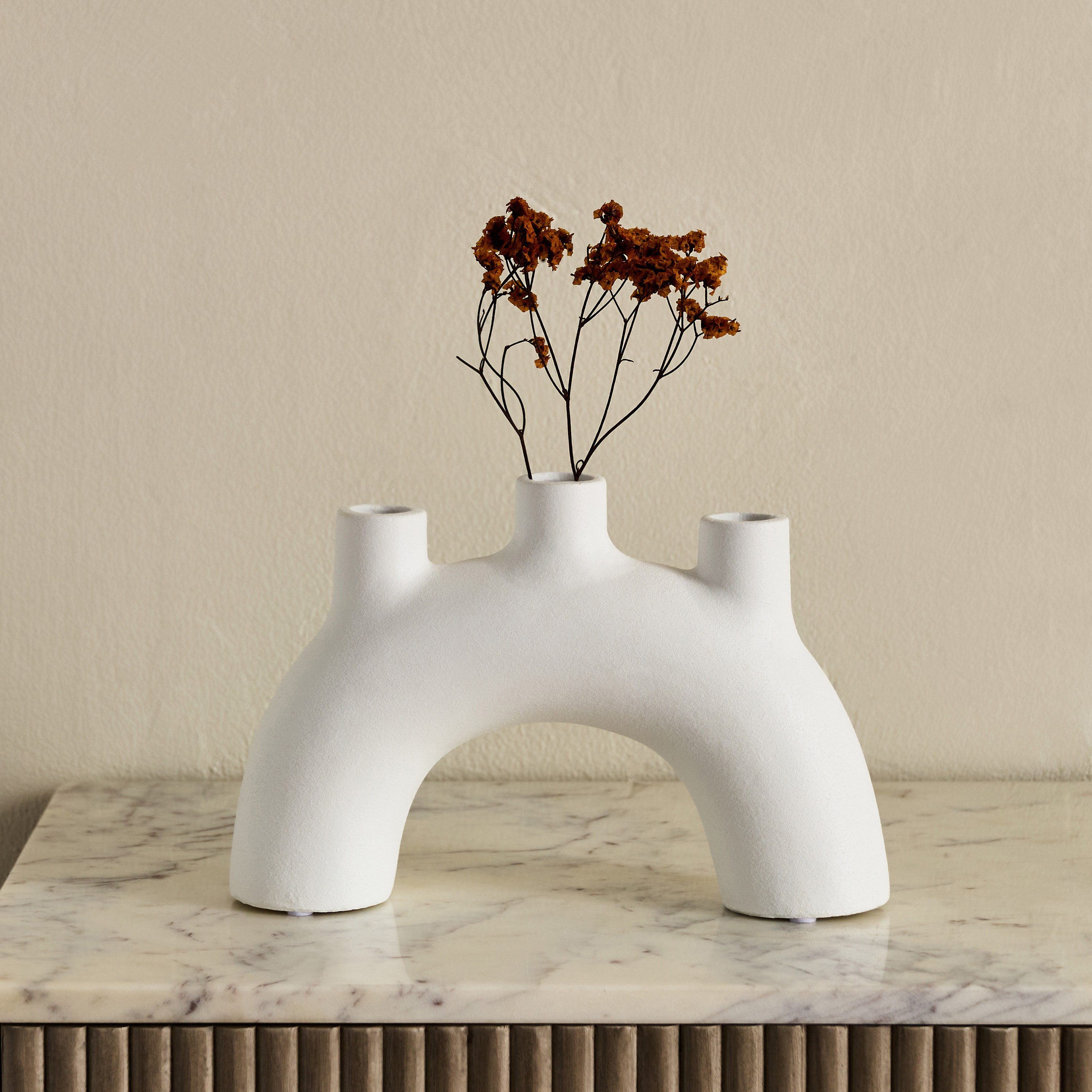 Audrey Eden Decorative Ceramic Vase - 36x6.5x7.5 cm-hbxbedroom-decorandaccessories-vases-image-5