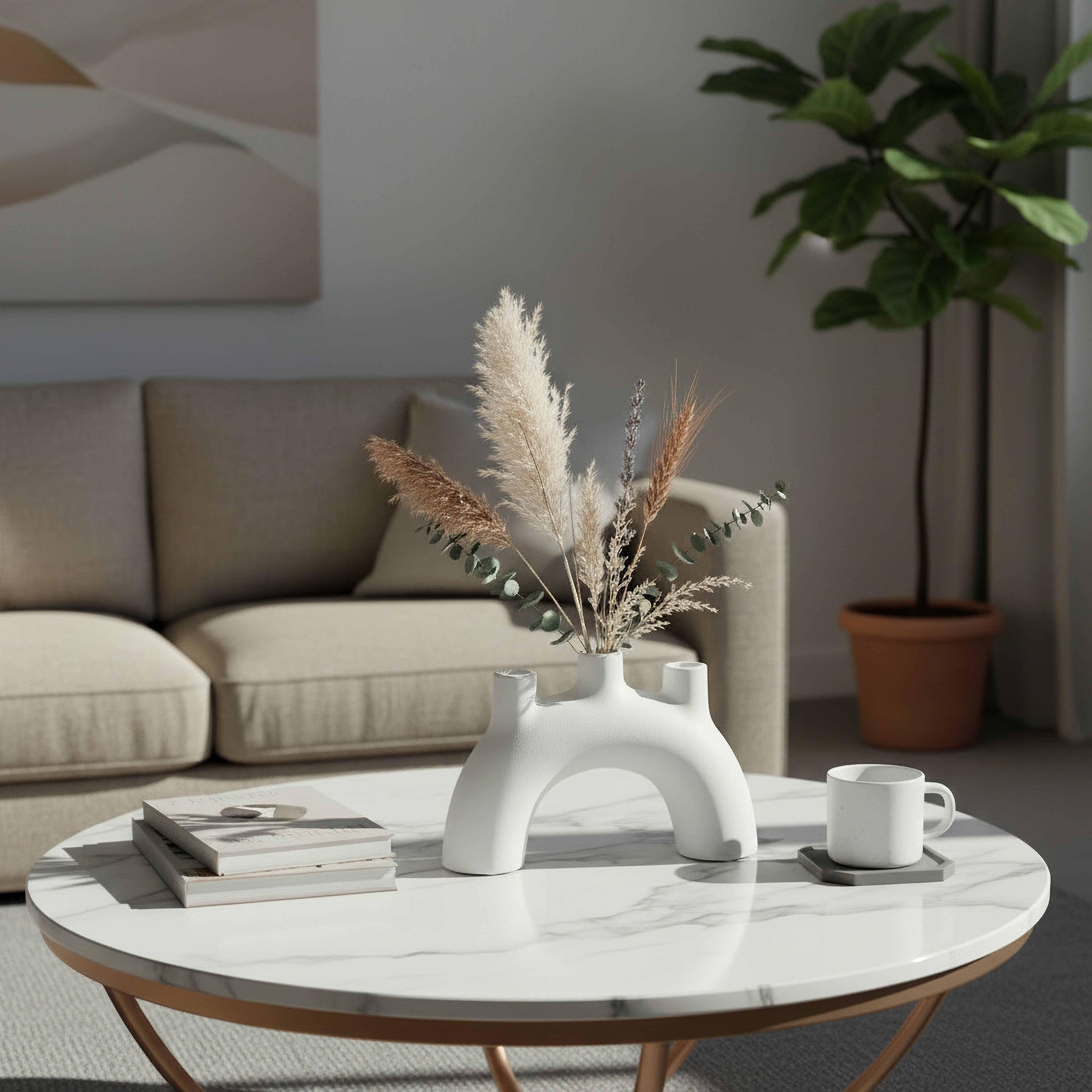 Audrey Eden Decorative Ceramic Vase - 36x6.5x7.5 cm-hbxbedroom-decorandaccessories-vases-image-4