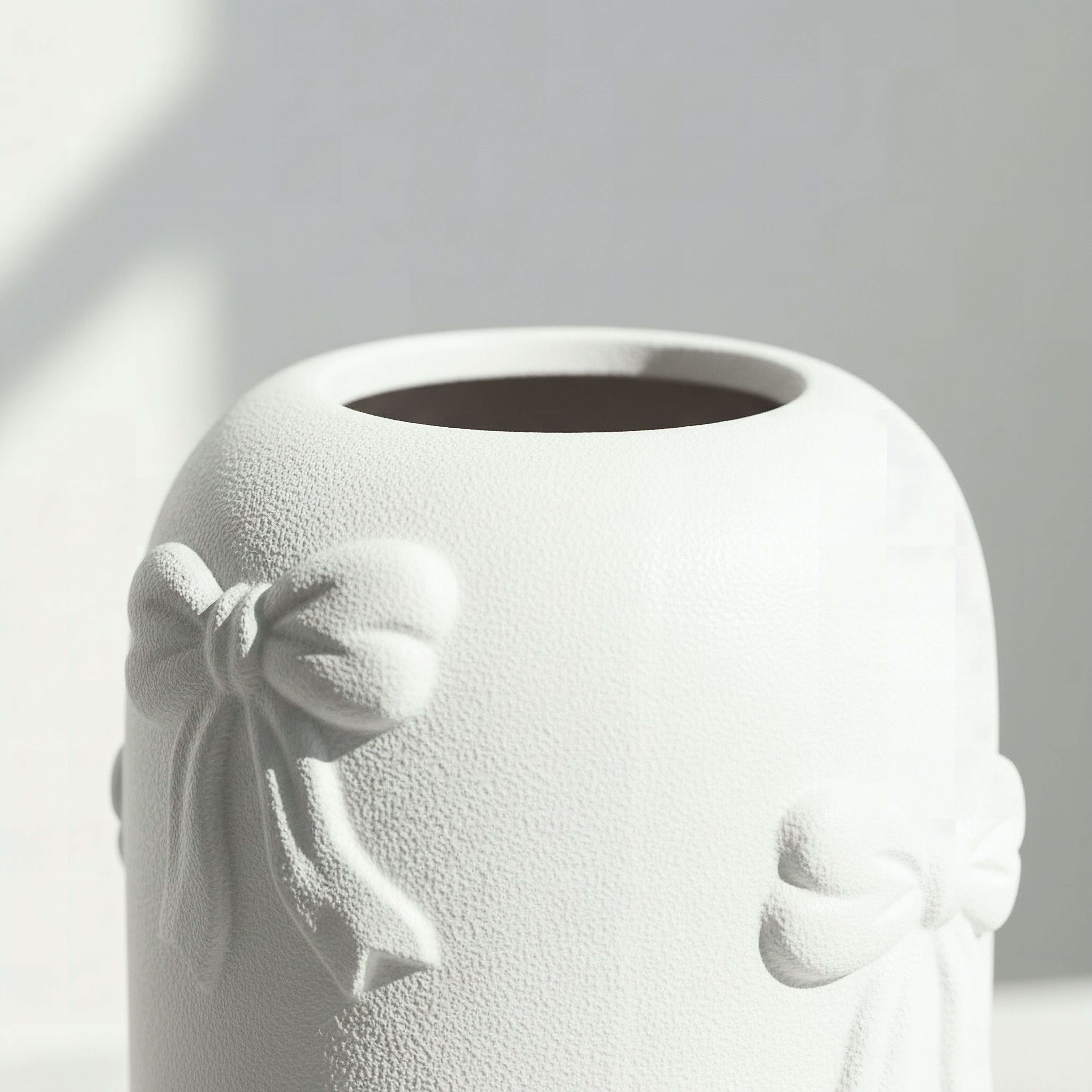 Audrey-Eden Decorative Ceramic Bowknot Vase - 15.5x15.5x30 cm-hbxbedroom-decorandaccessories-vases-image-2