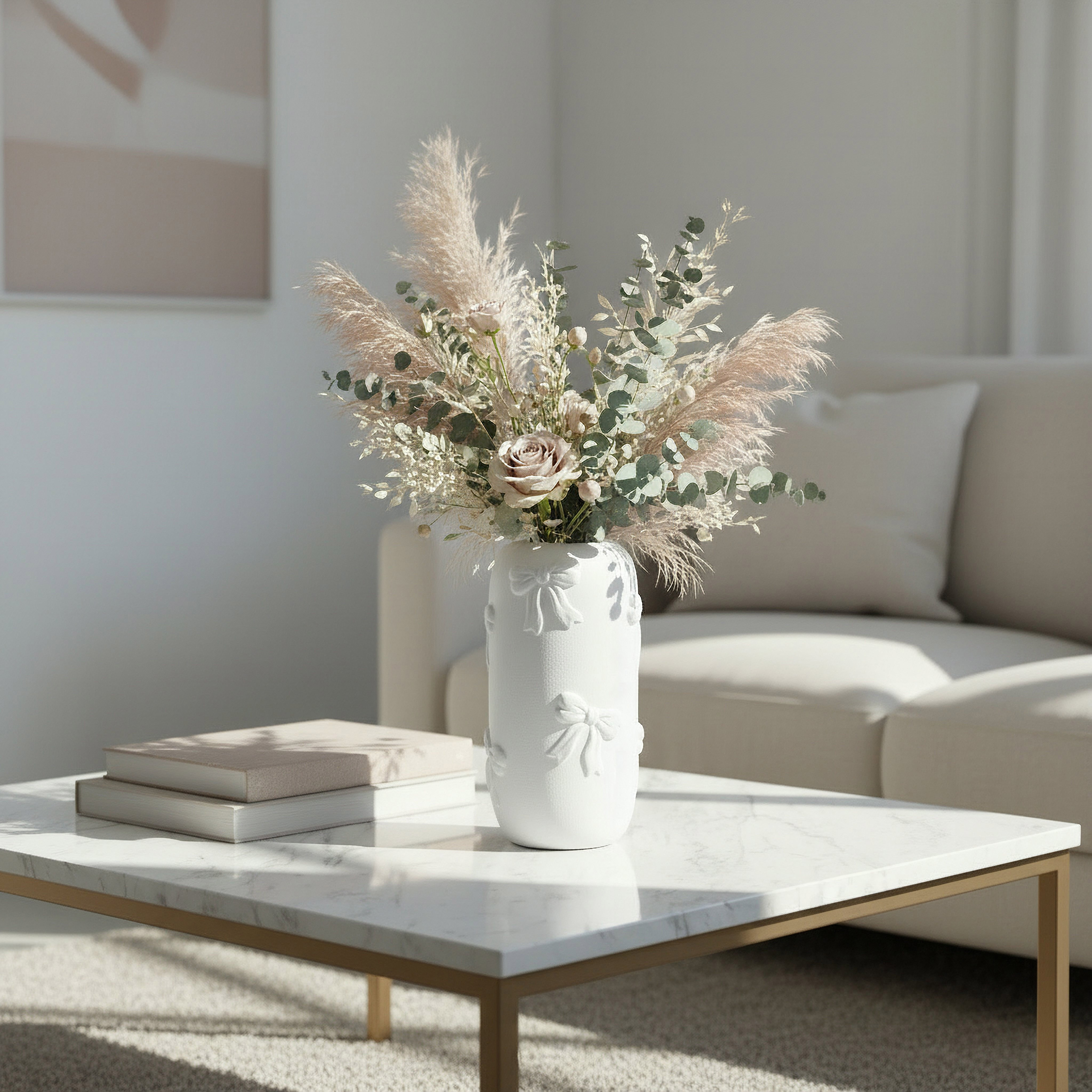 Audrey-Eden Decorative Ceramic Bowknot Vase - 15.5x15.5x30 cm-hbxbedroom-decorandaccessories-vases-image-4
