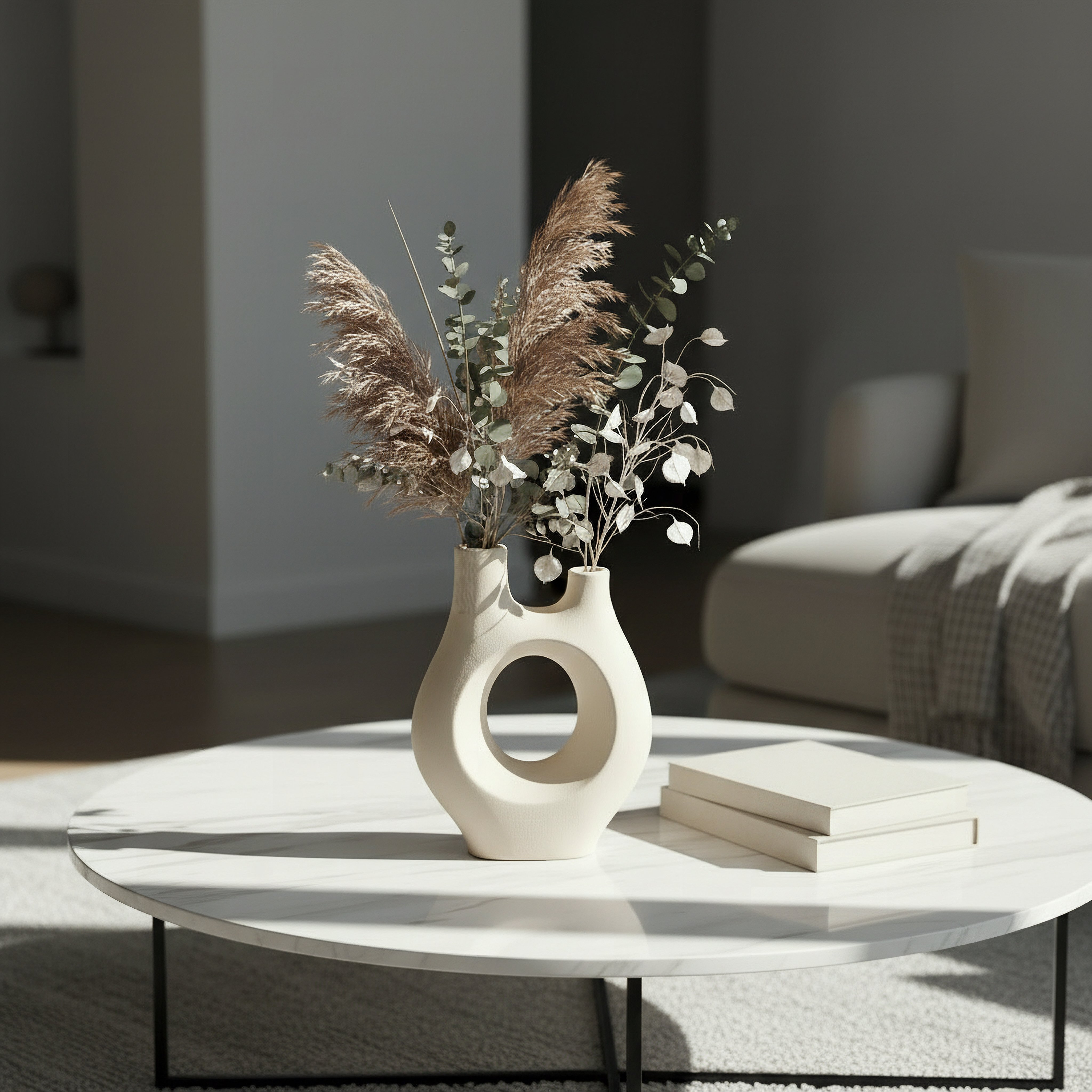 Audrey-Eden Decorative Ceramic Vase - 24.5x9.5x32.5 cm-hbxbedroom-decorandaccessories-vases-image-4