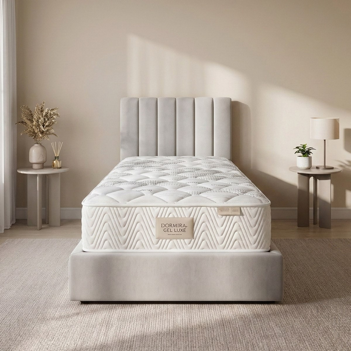 iDormira Gel Luxe Hotel Gel Memory Foam Medium Firm 7-Zone Pocket Spring Single Mattress-90x190x33cm-hbxfurniture-bedroom-mattresses-single-image-3