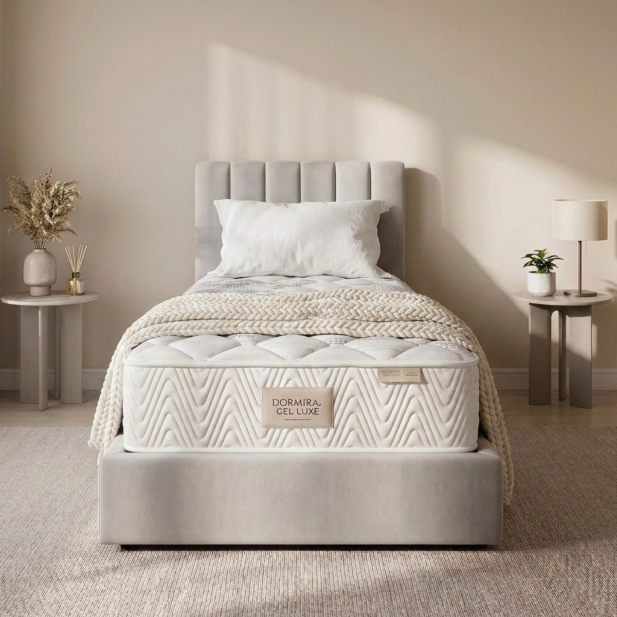 iDormira Gel Luxe Hotel Gel Memory Foam Medium Firm 7-Zone Pocket Spring Single Mattress-90x190x33cm-hbxfurniture-bedroom-mattresses-single-image-4