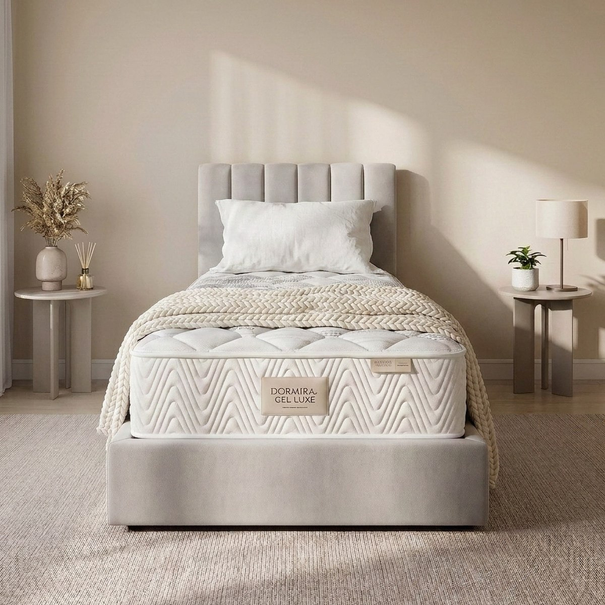 iDormira Gel Luxe Hotel Gel Memory Foam Medium Firm 7-Zone Pocket Spring Single Mattress-90x200x33-hbxfurniture-bedroom-mattresses-single-image-4
