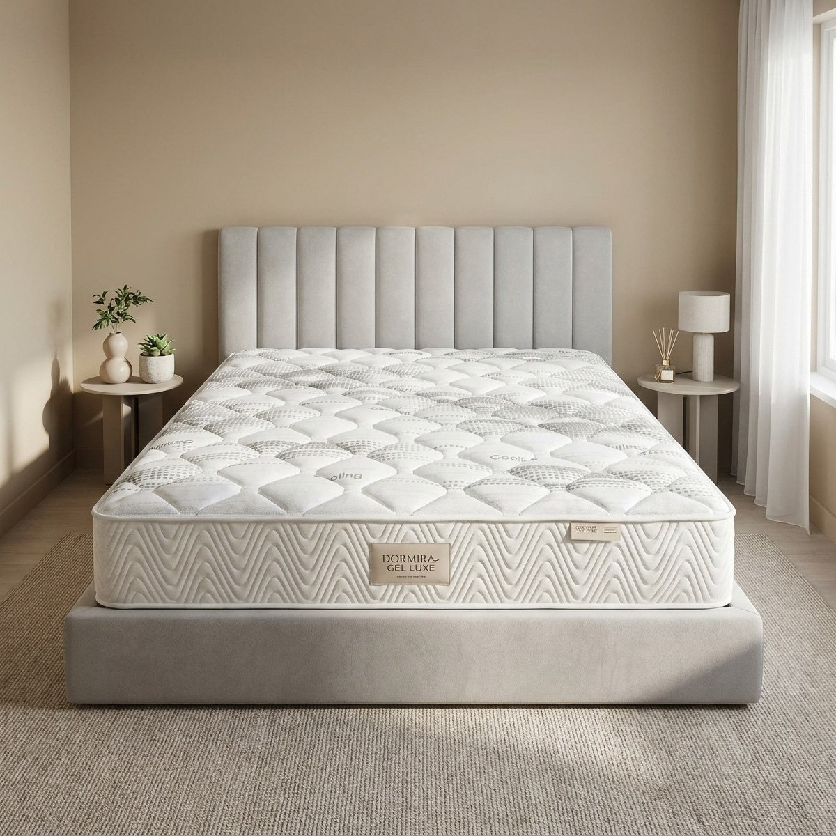iDormira Gel Luxe Hotel Gel Memory Foam Medium Firm 7-Zone Pocket Spring Mattress - 200x200x33 cm-PROMO_HB_SA_SETFOR1299_270826-image-1