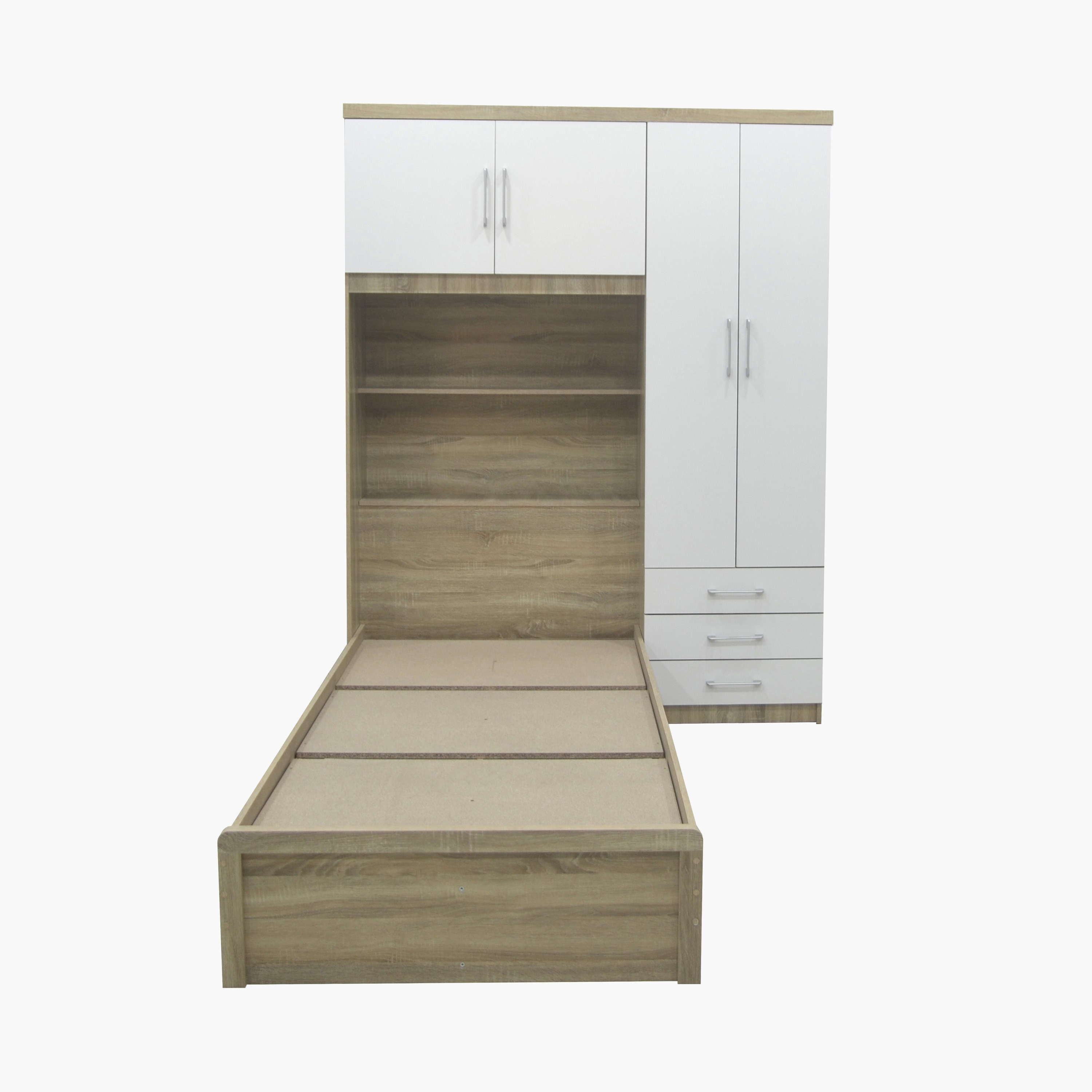 Movo Alford Cabin Single Bed with Wall Cabinet - 90x200 cm-hbxfurniture-bedsandbedsets-beds-single-image-6